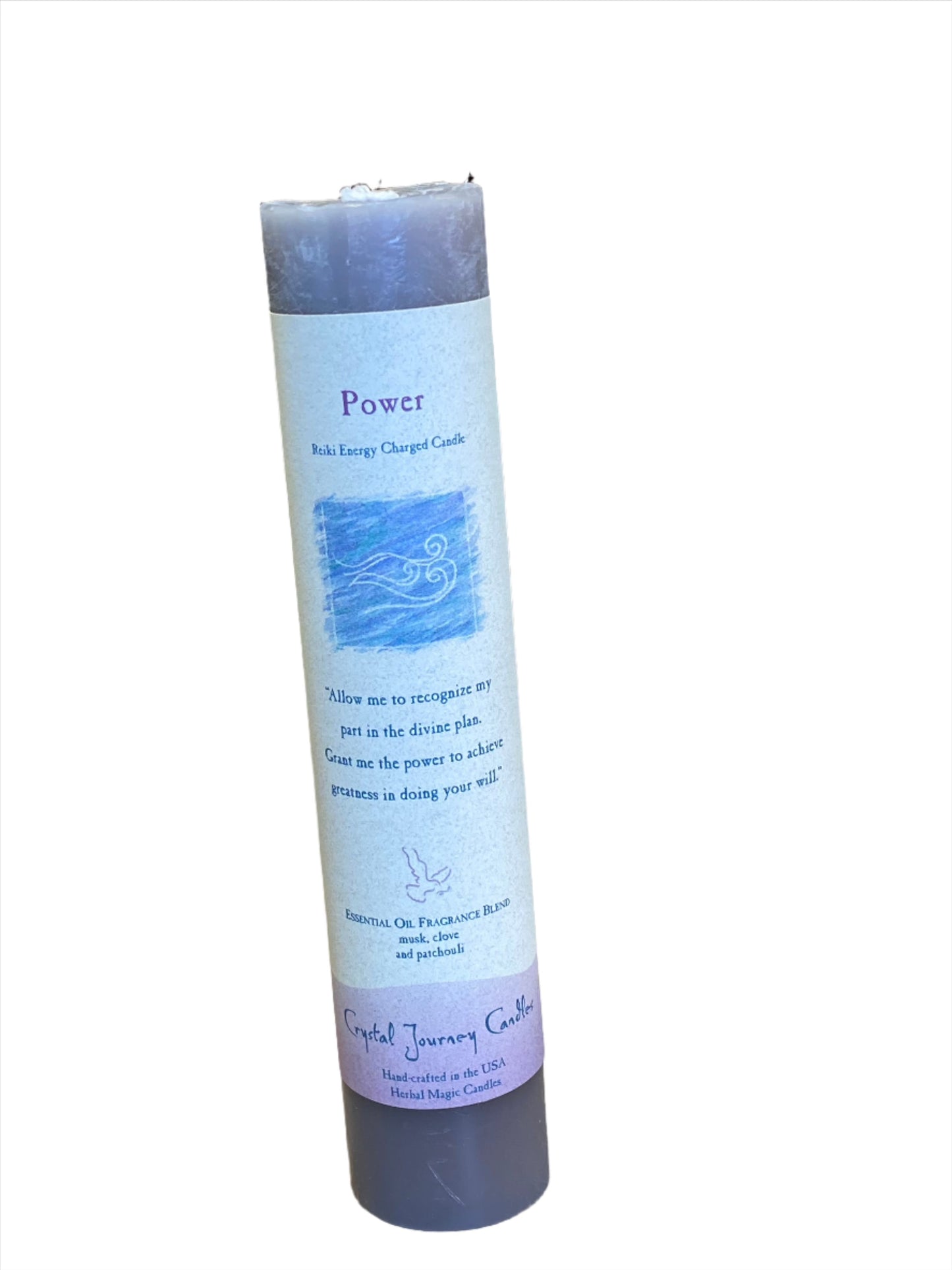 Crystal Journey Reiki Pillar Candle Power