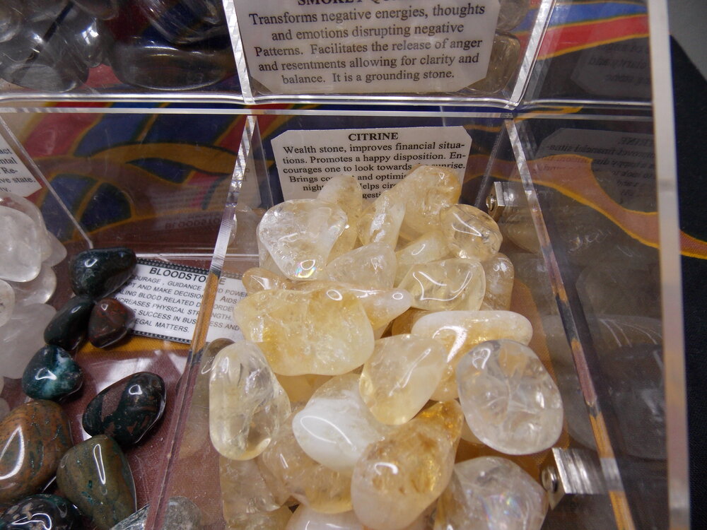 Citrine stones (dime size)