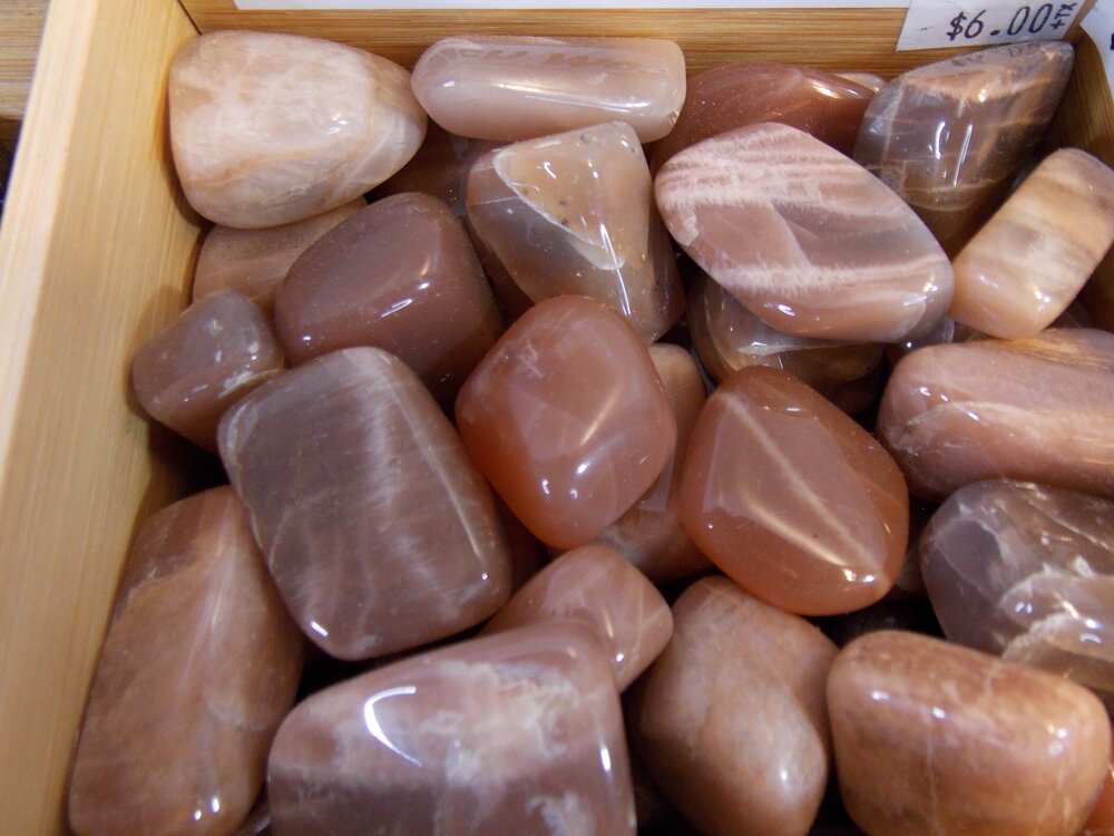 Moonstone Tumbled Stones Quarter Size