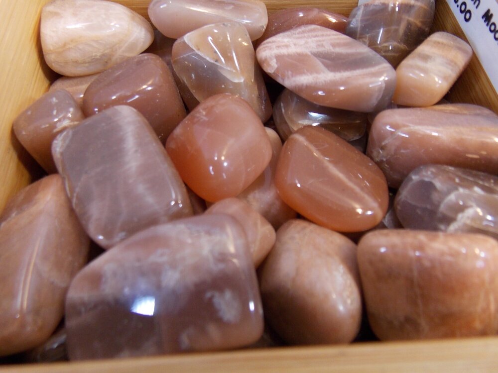 Moonstone Tumbled Stones Quarter Size