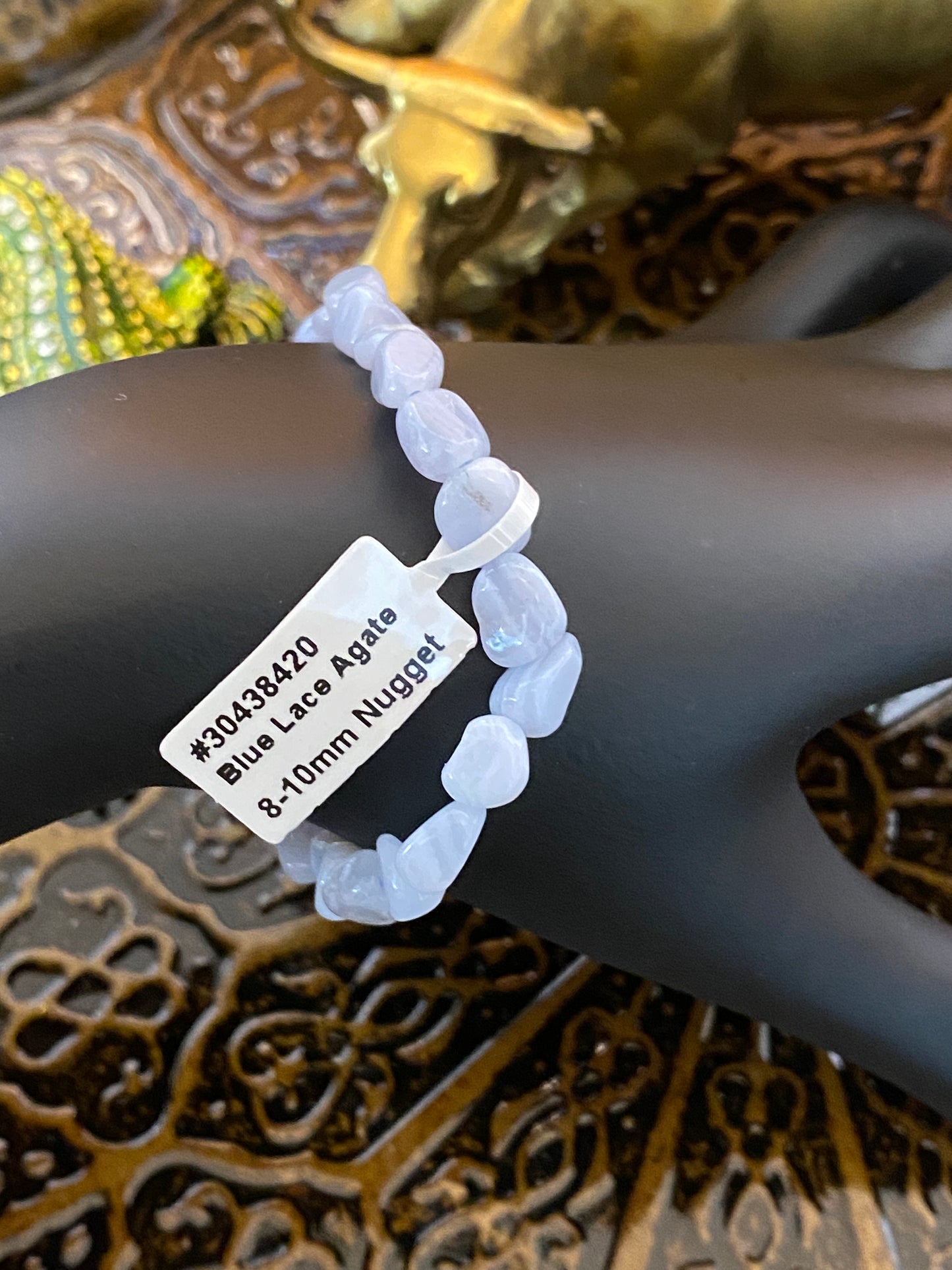 Blue Lace Agate Nugget String Bracelet - Healing Lotus Shop