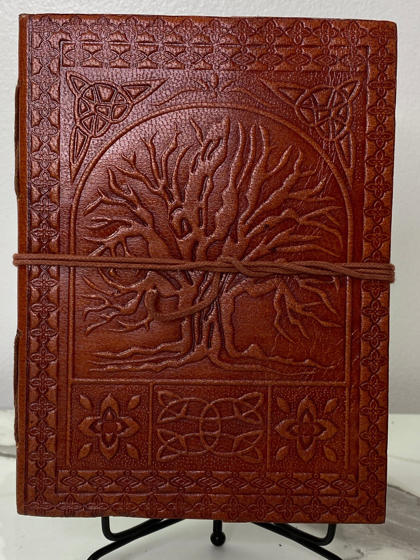 Sacred Oak Tree leather blank book w/ cord