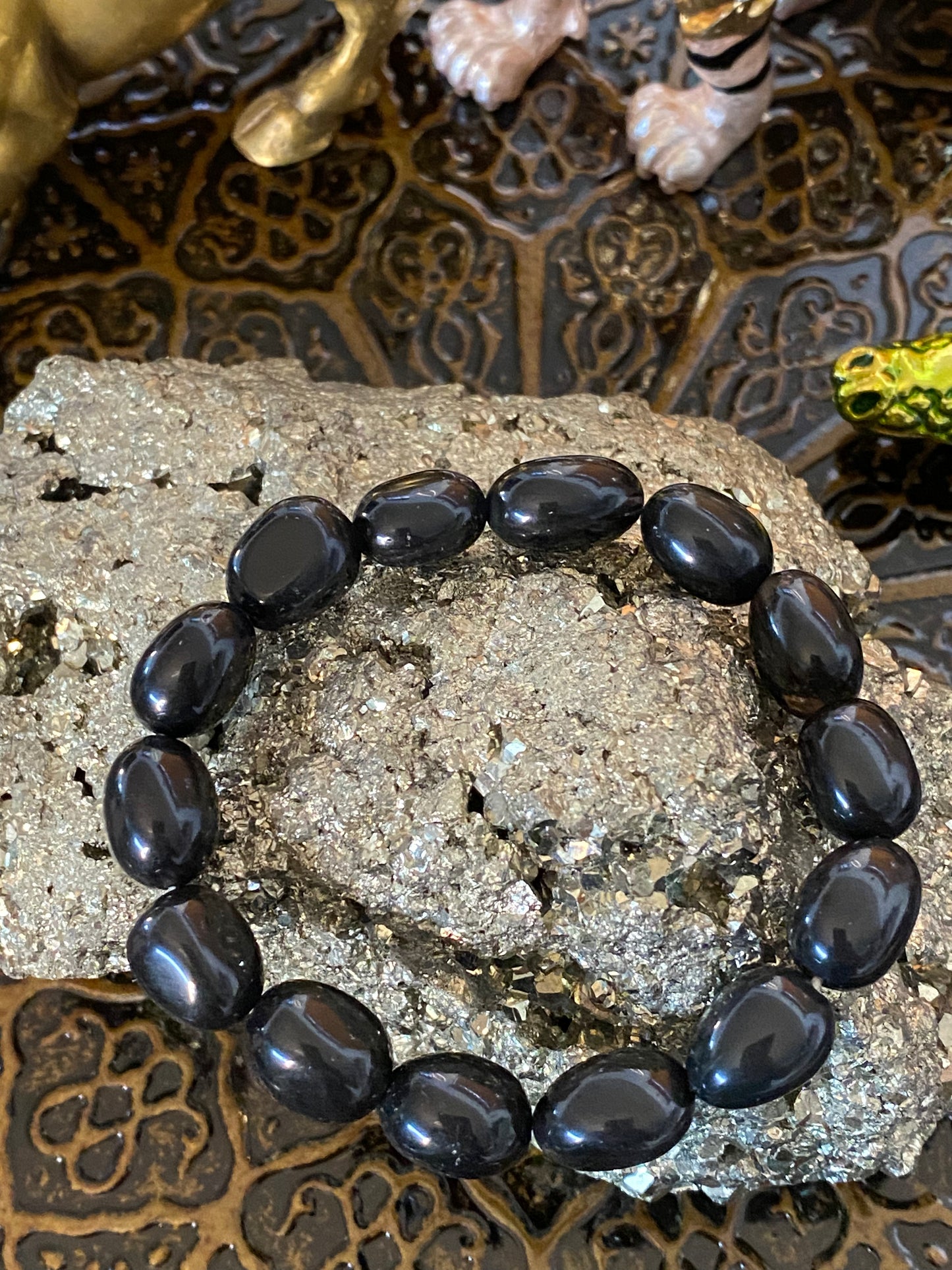 Shungite Tumbled String Bracelet