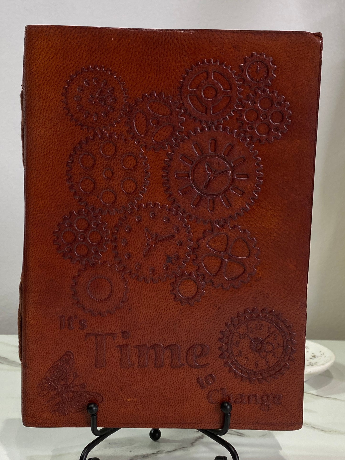 It's Time to Change Leather Carving Paper Journal