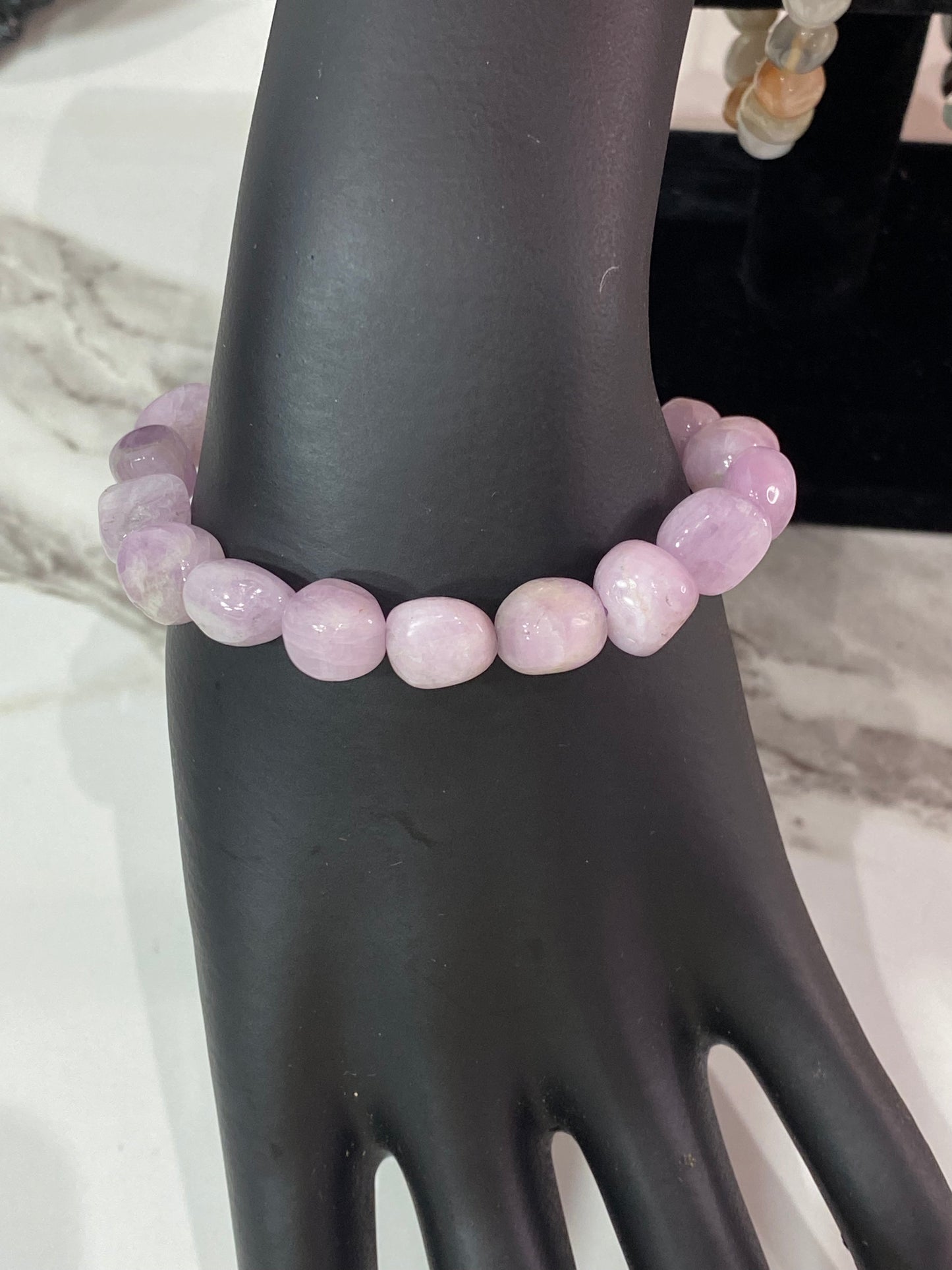 Kunzite Free Form Beaded string Bracelet