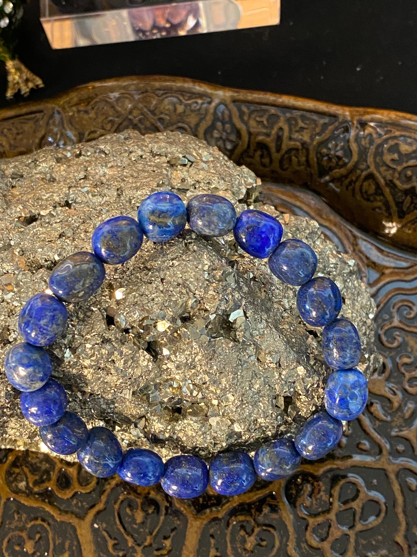 Lapis Lazuli Gemstone Beaded Bracelet