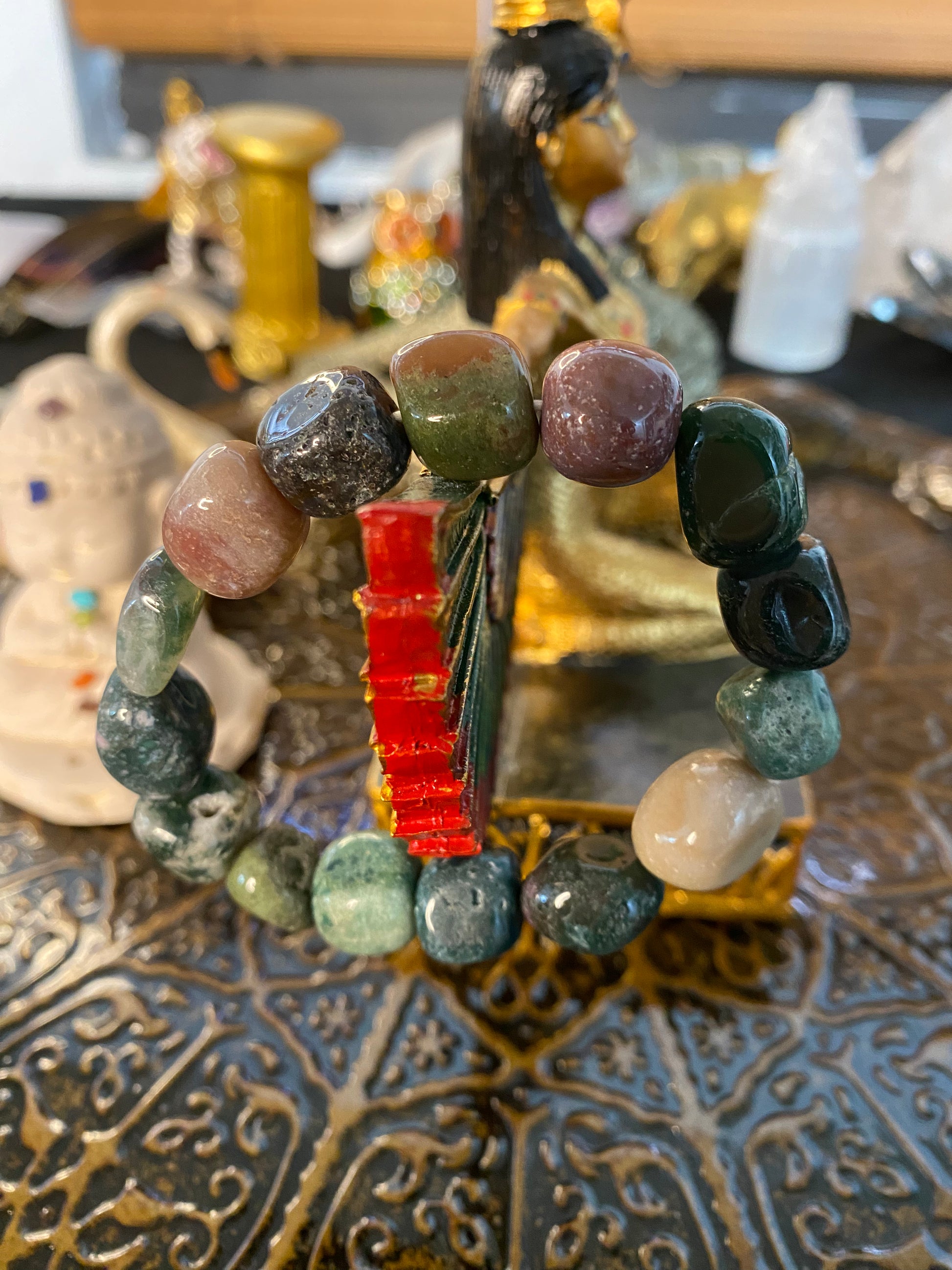 Bloodstone Tumbled Bracelet - Healing Lotus Shop