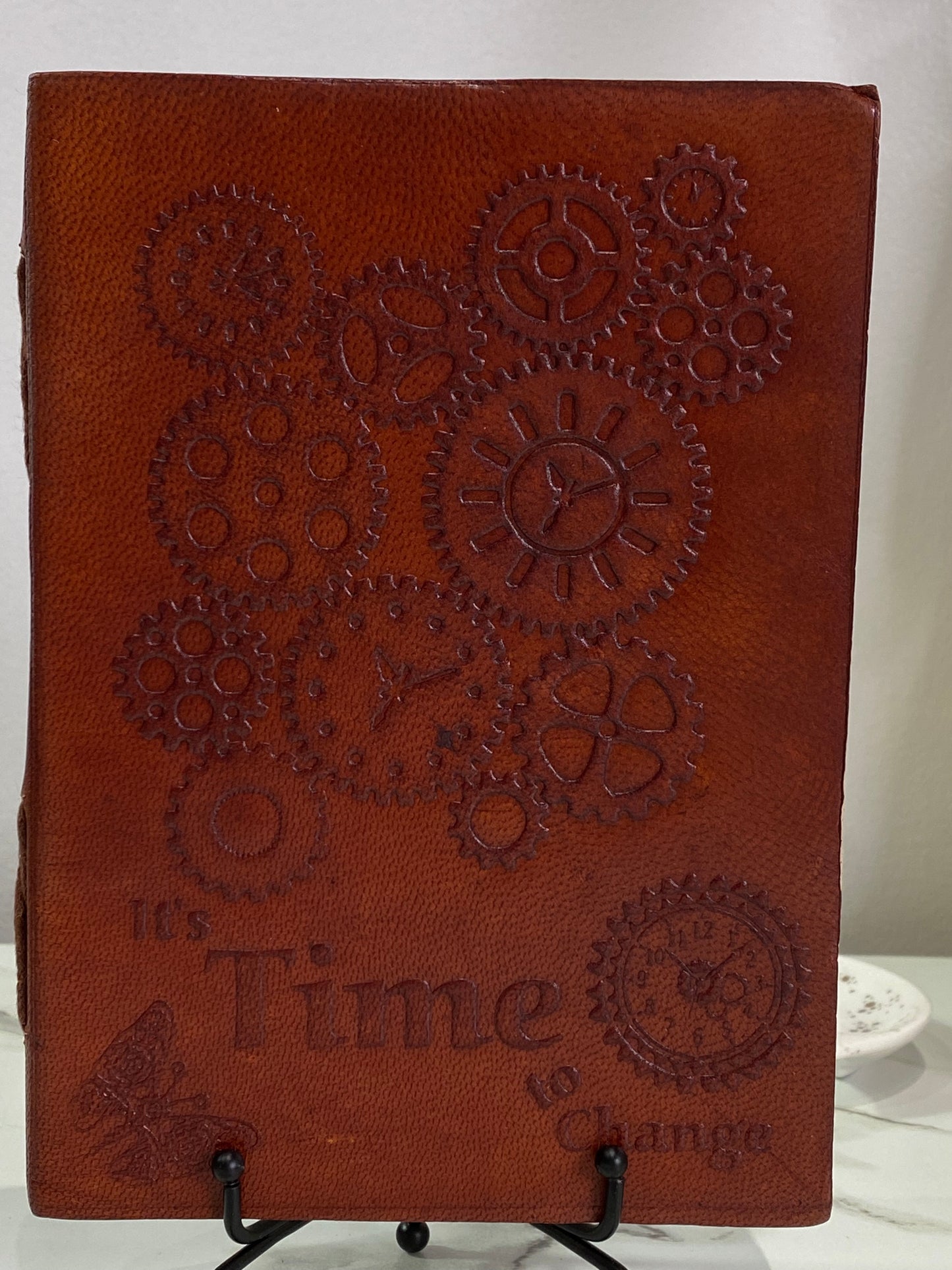 It's Time to Change Leather Carving Paper Journal