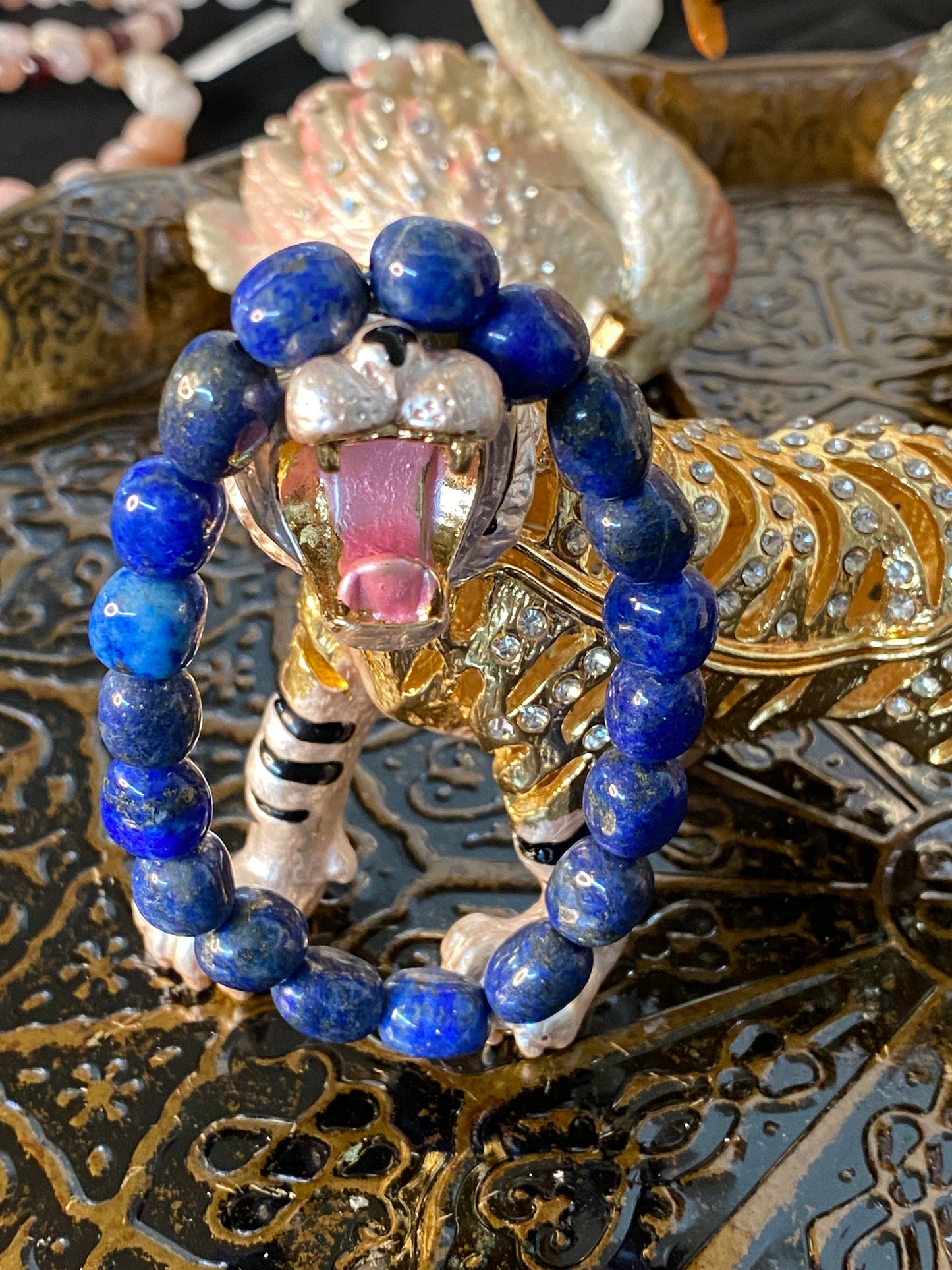 Lapis Lazuli Gemstone Beaded Bracelet