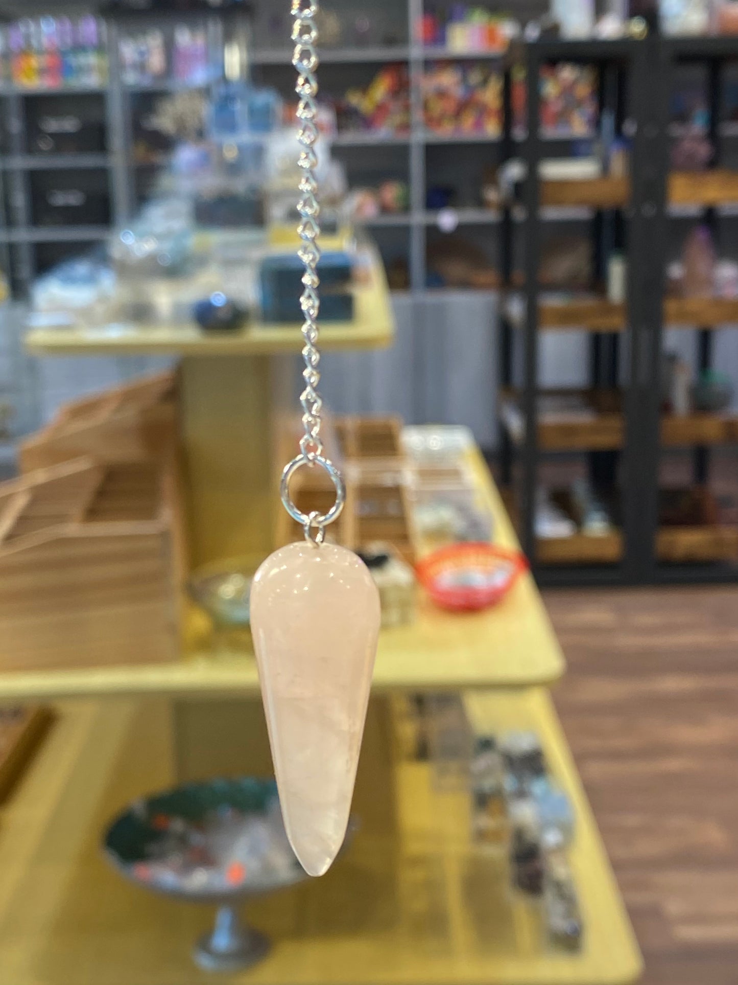 Rose Quartz Tear Drop Pendulum