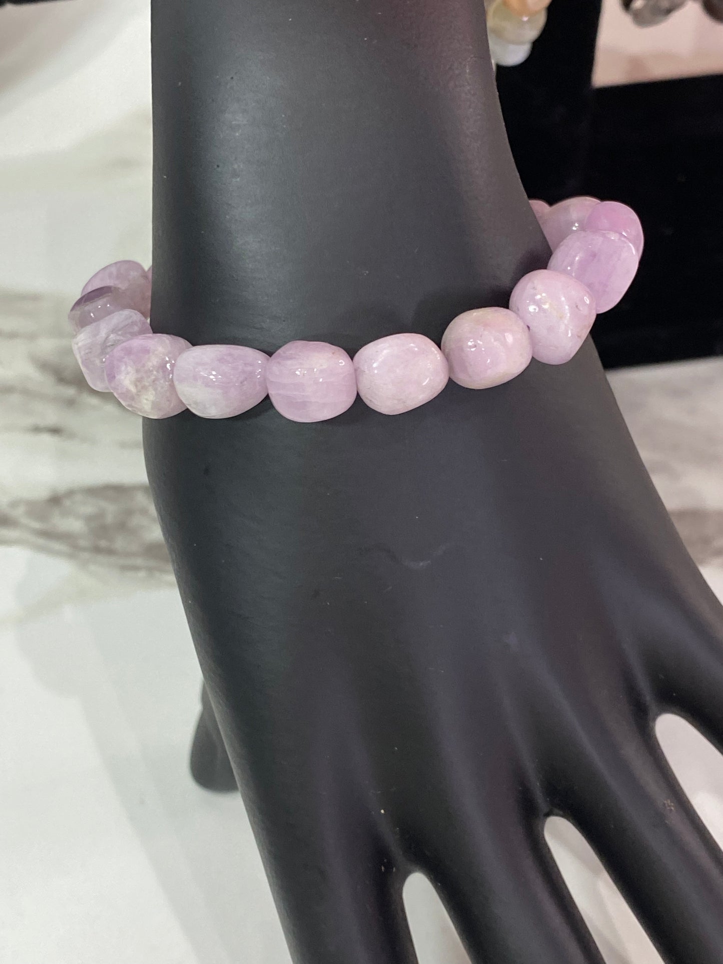 Kunzite Free Form Beaded string Bracelet