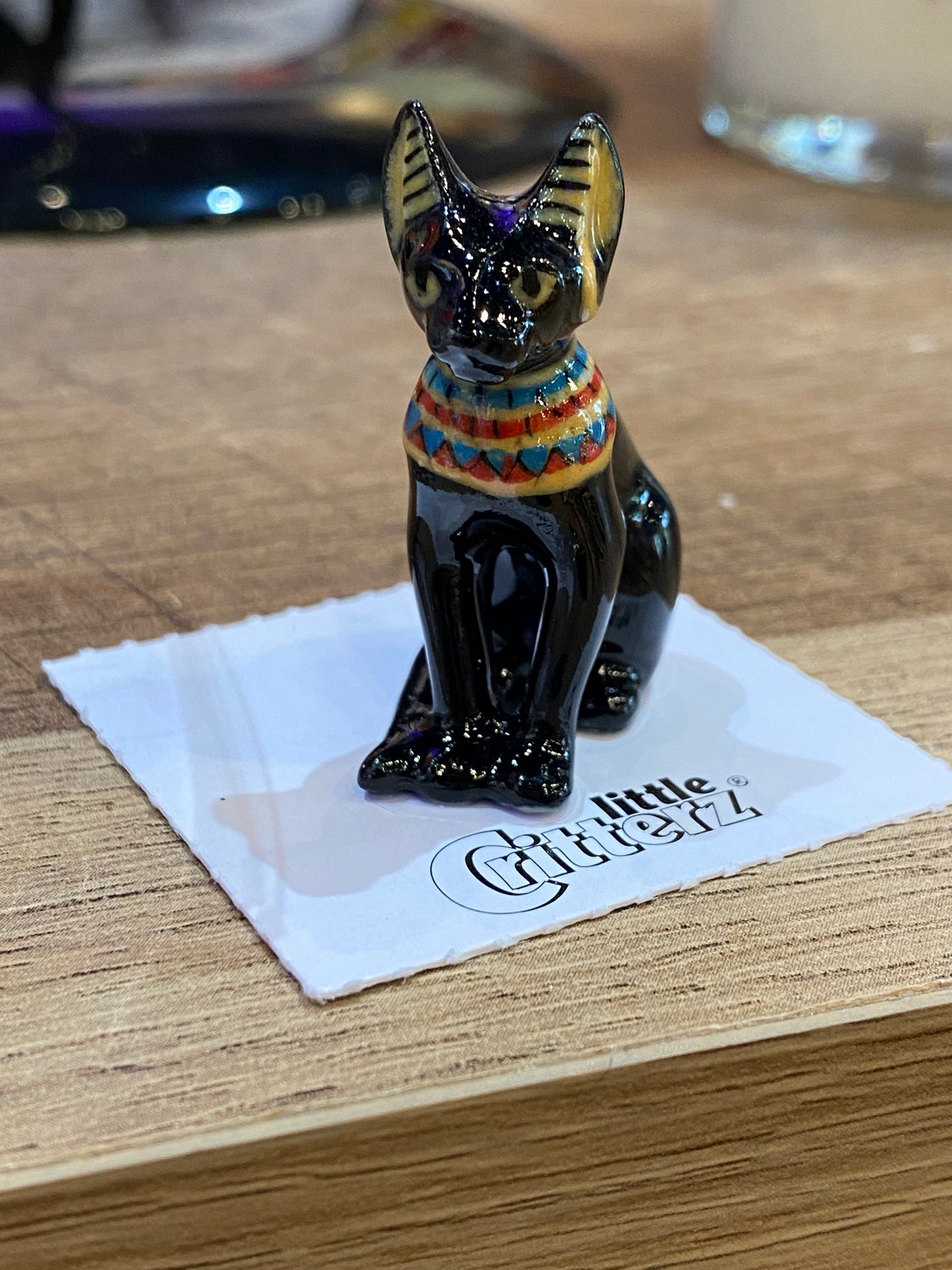 Bastet Egyptian Cat Porcelain Miniature - Healing Lotus Shop