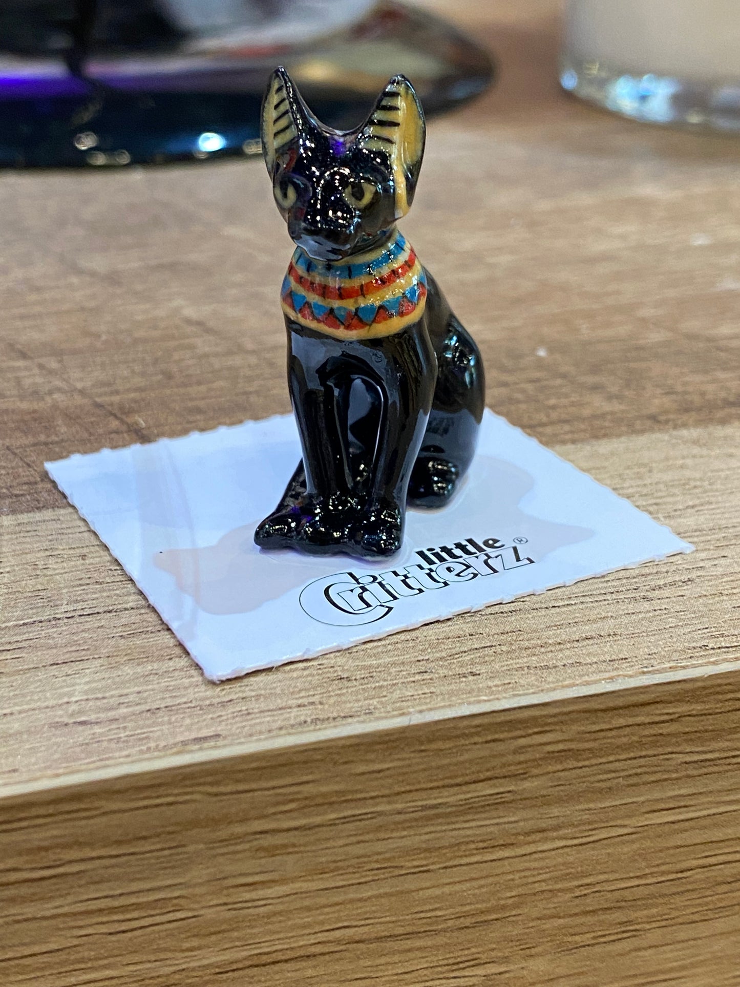 Bastet Egyptian Cat Porcelain Miniature - Healing Lotus Shop