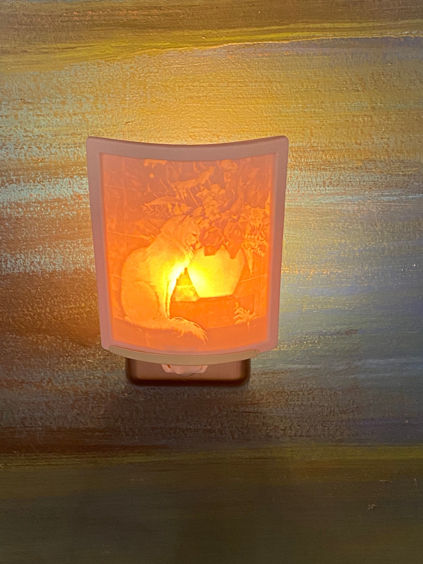 Kitten In The Flower Pot Lithophane Night Light