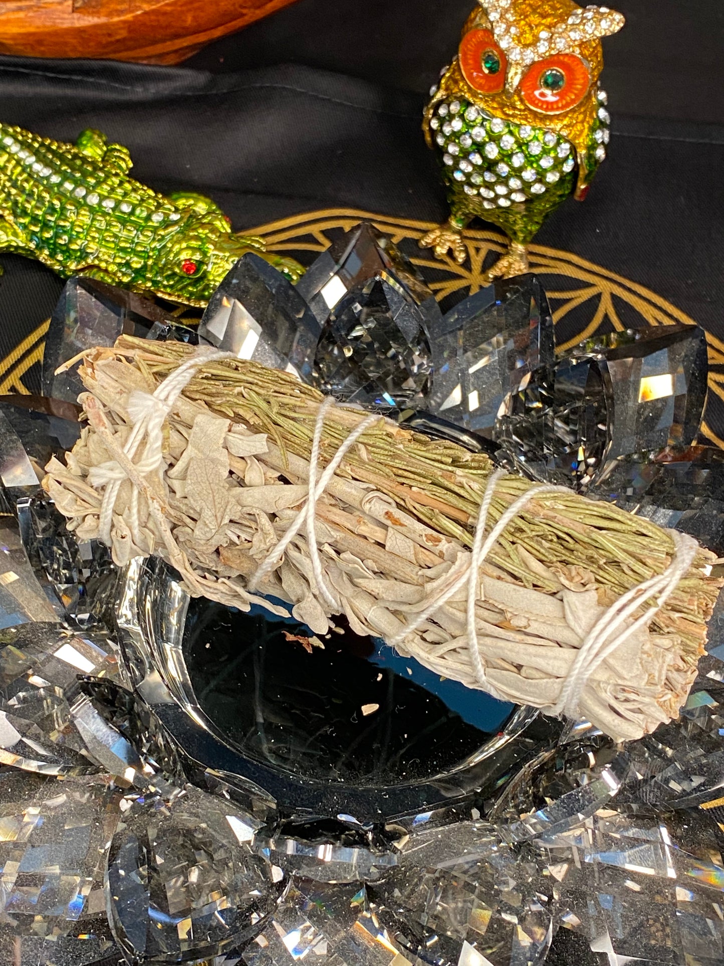 White Sage & Rosemary 4” Wand