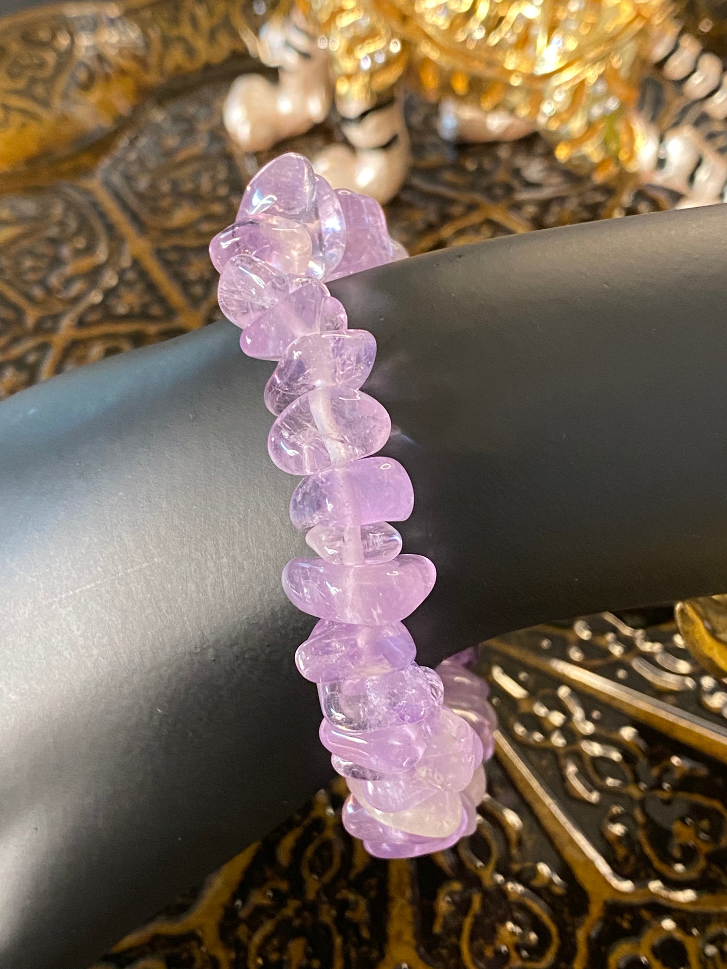 Amethyst Chip Tumbled String Bracelet - Healing Lotus Shop