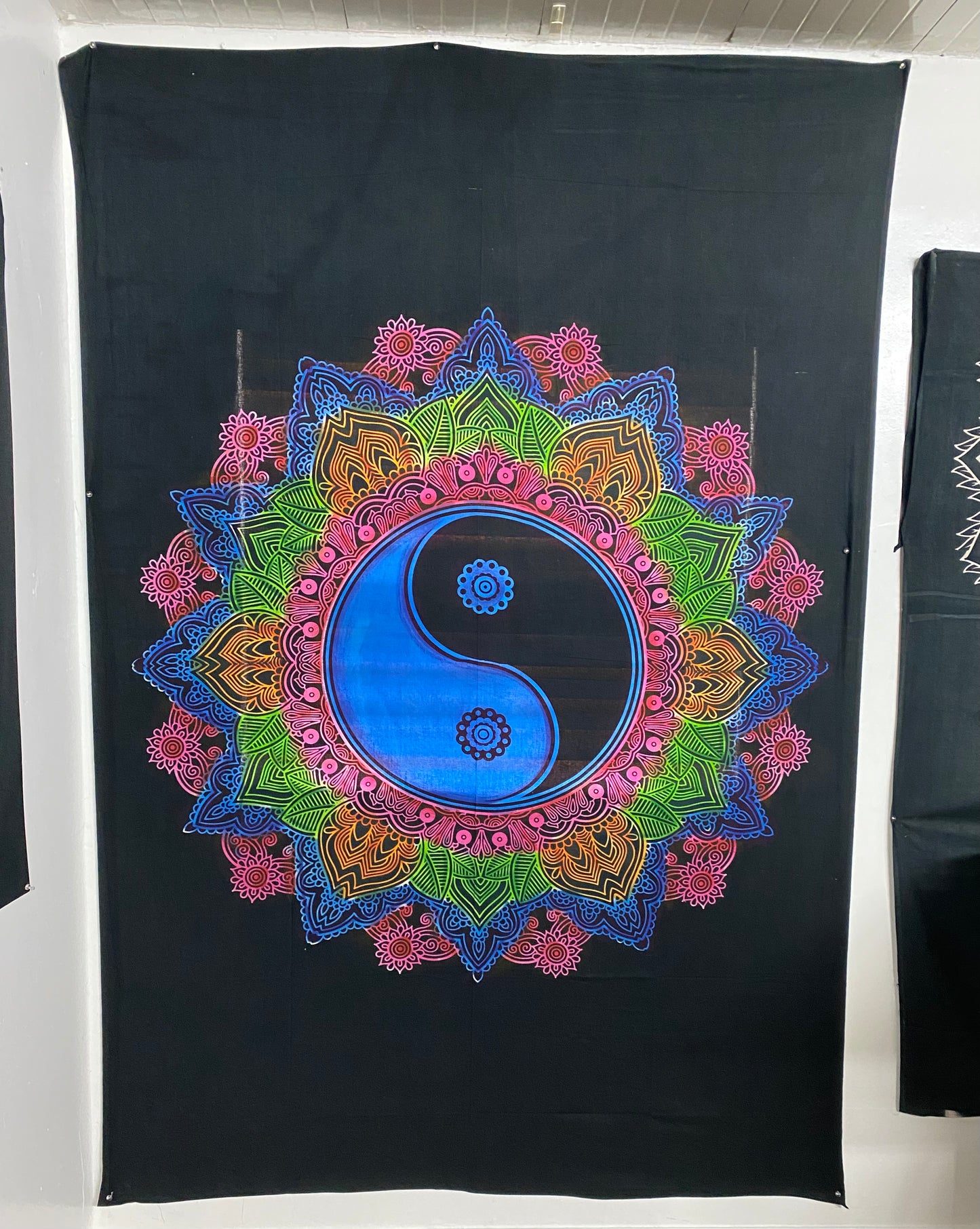 Yin And Yang Mandala Tapestry