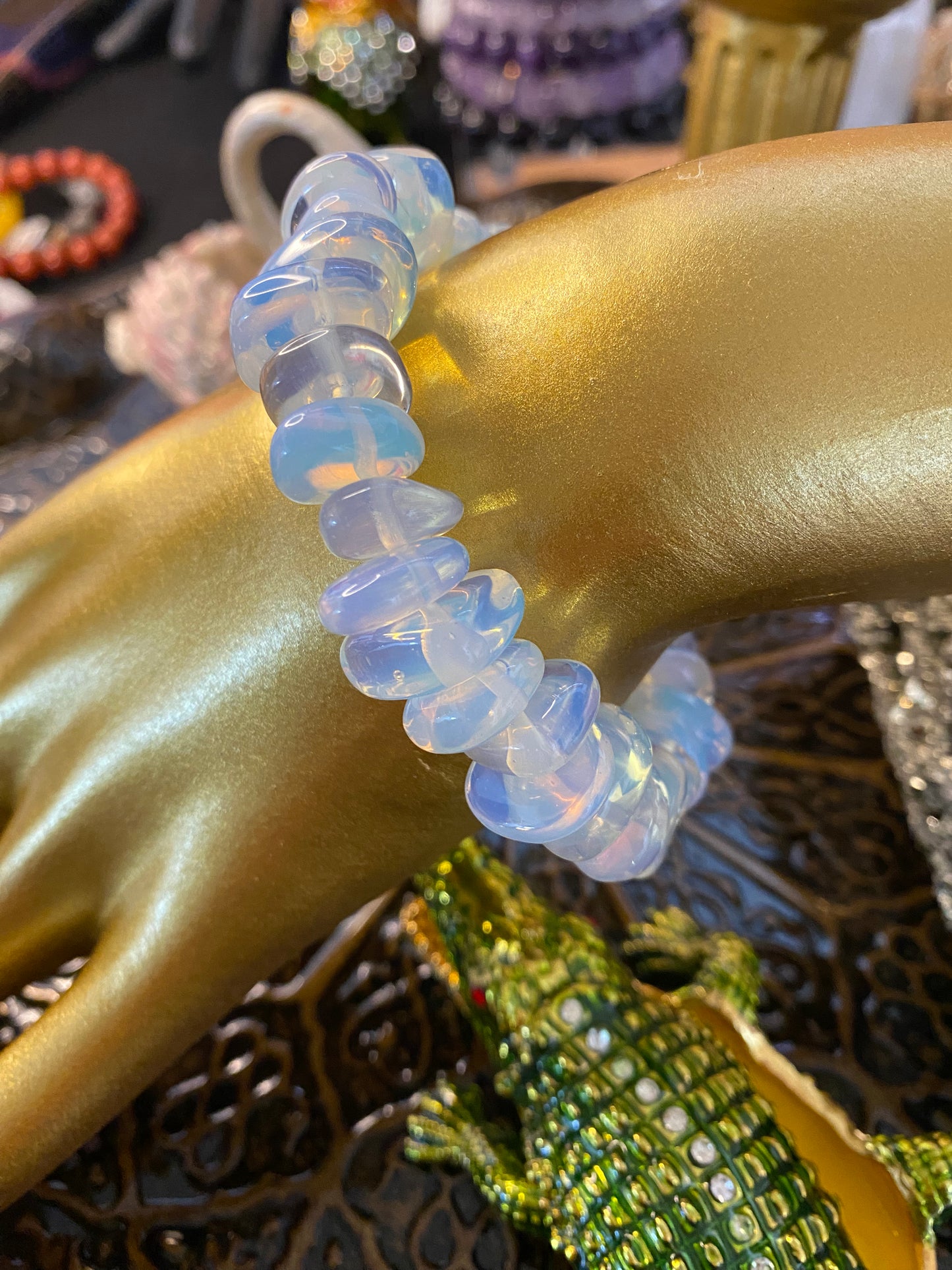 Opalite Tumbled Bead Bracelet