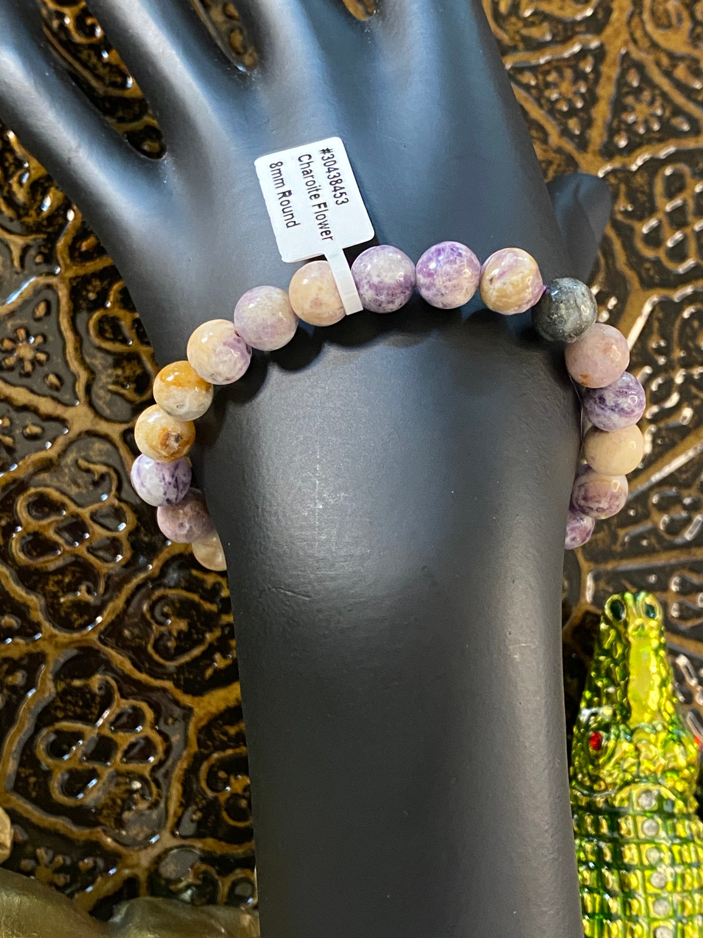 Charoite Flower Beaded String Bracelet