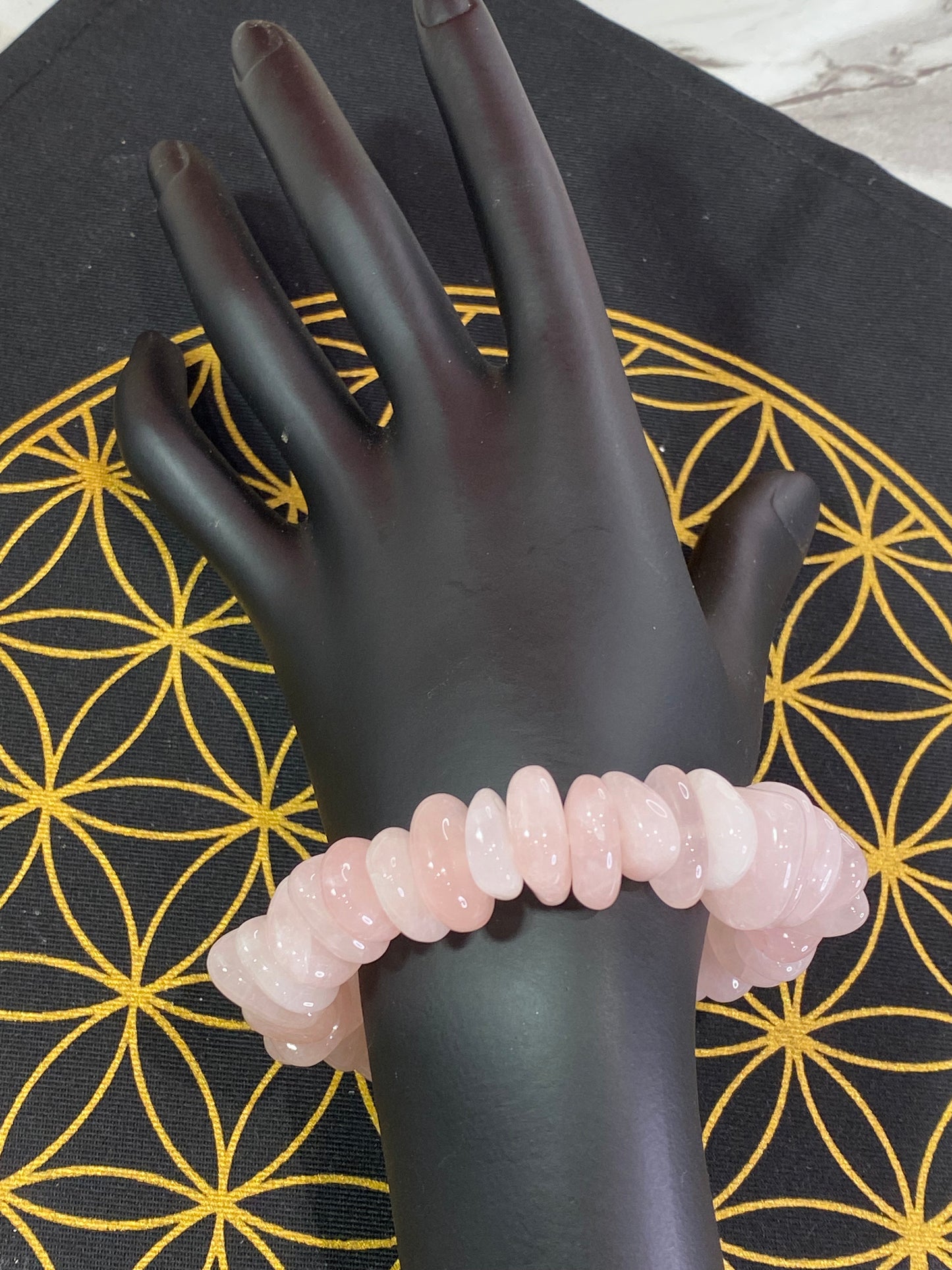 Rose Quartz Chunky Tumbled Chips Bracelet