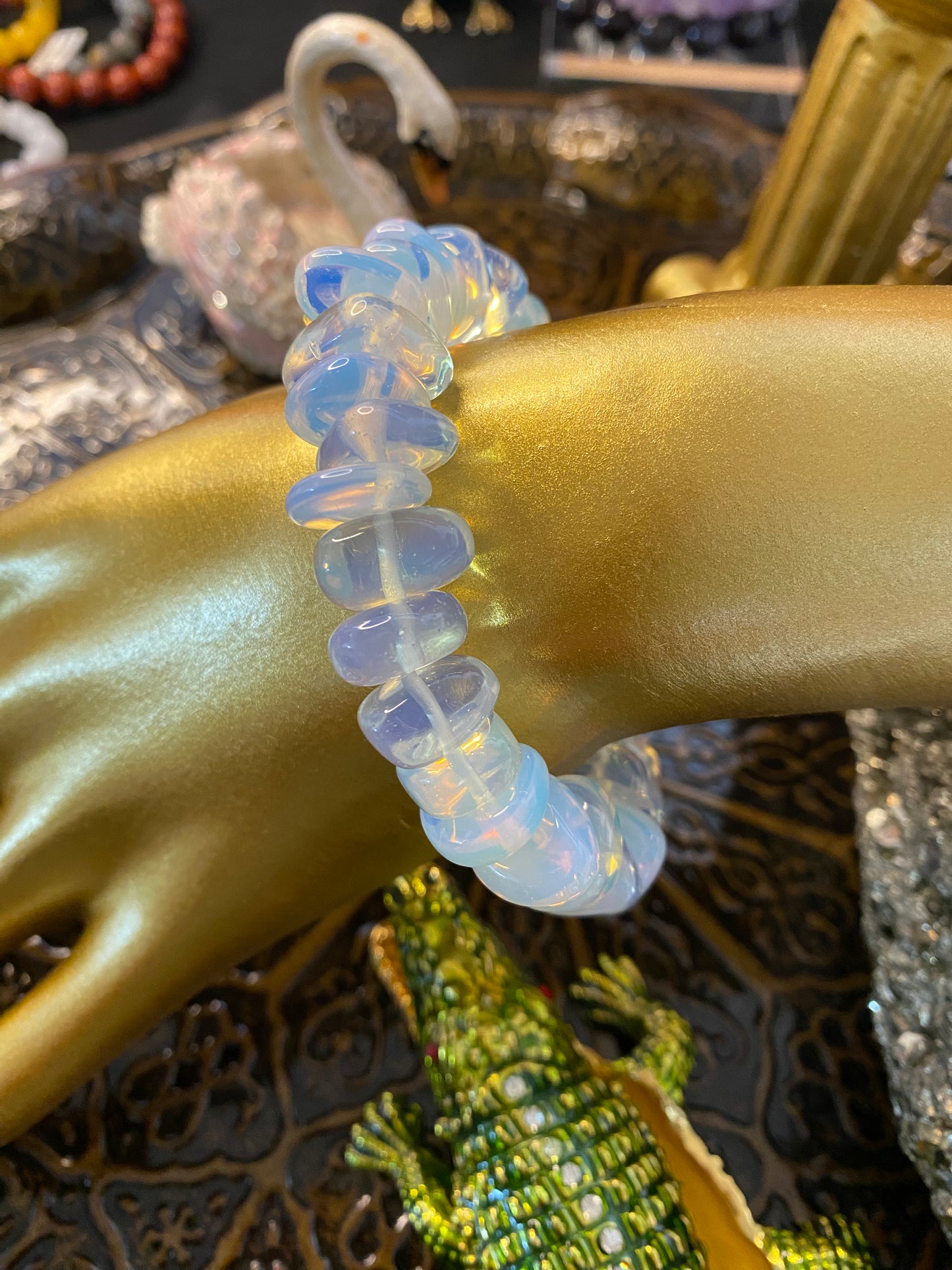 Opalite Tumbled Bead Bracelet