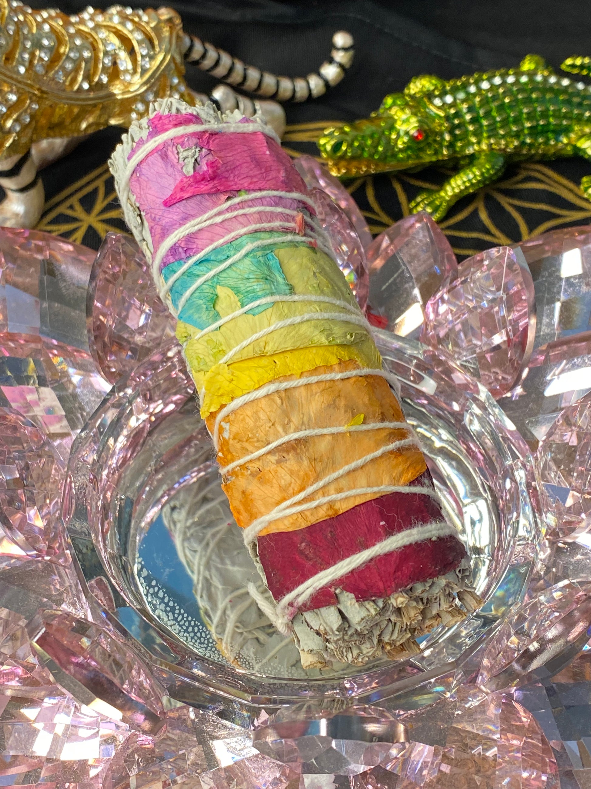 7 Chakra & Meditation 4" Dream Sage Wand - Healing Lotus Shop