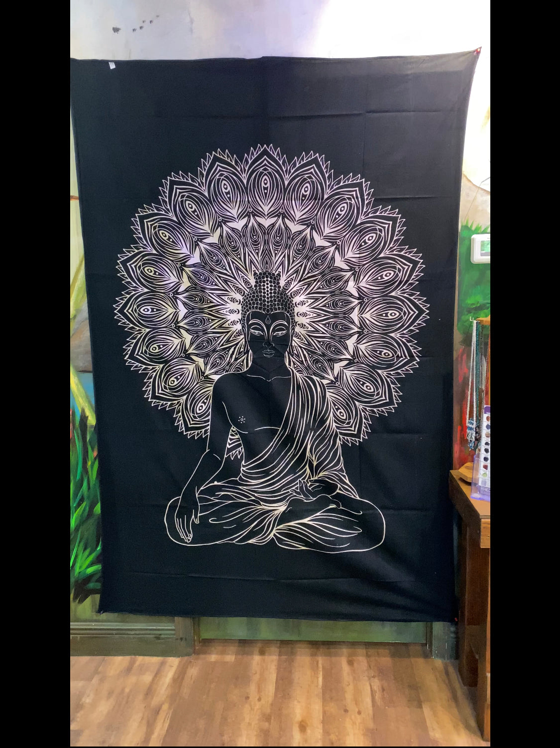 Buddha Meditation Mandala Tapestry