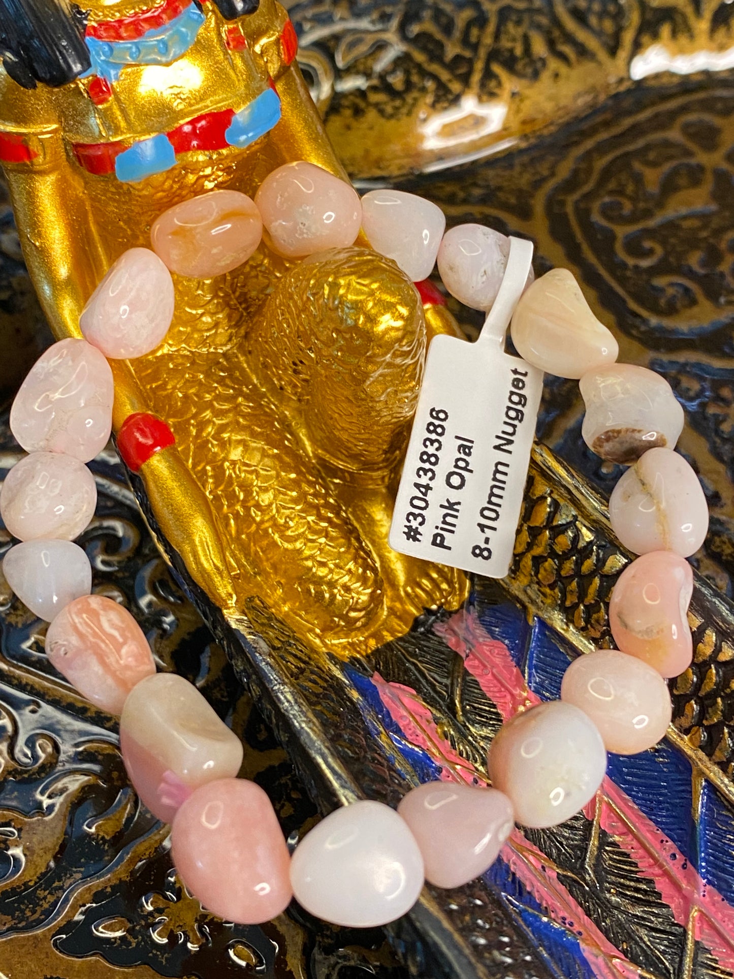 Pink Opal Nugget Sting Bracelet