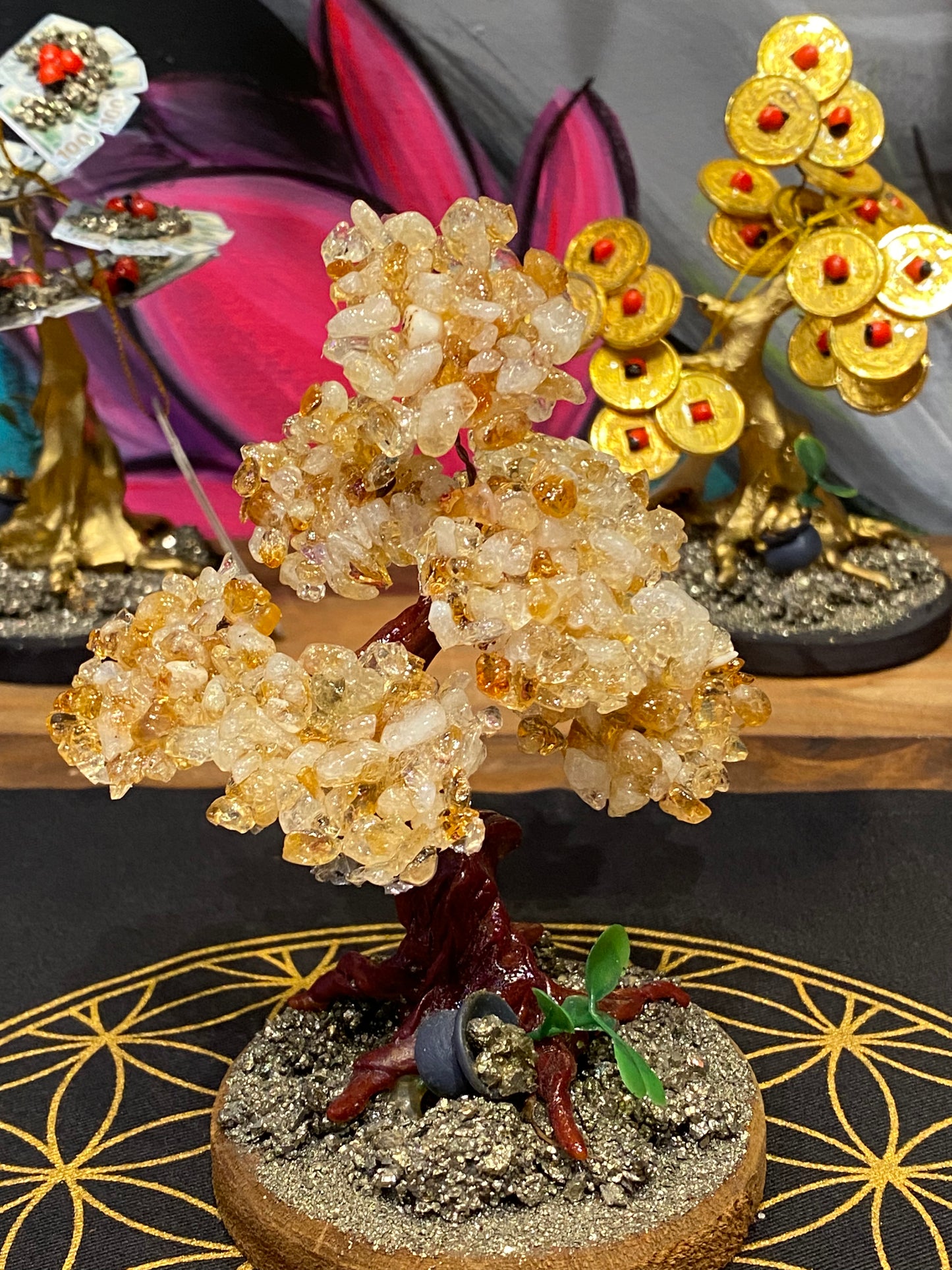 Bonsai Fortune Tree  Citrine and Pyrite