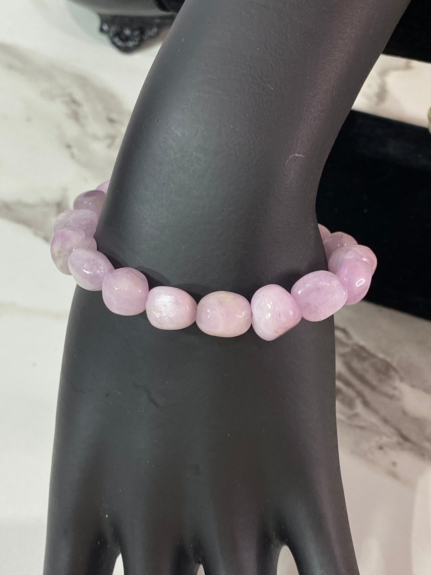 Kunzite Free Form Beaded string Bracelet