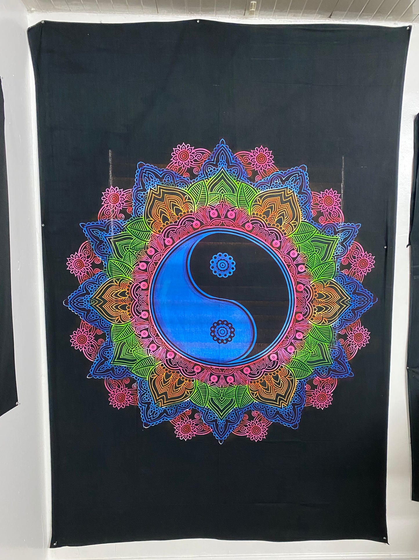 Yin And Yang Mandala Tapestry