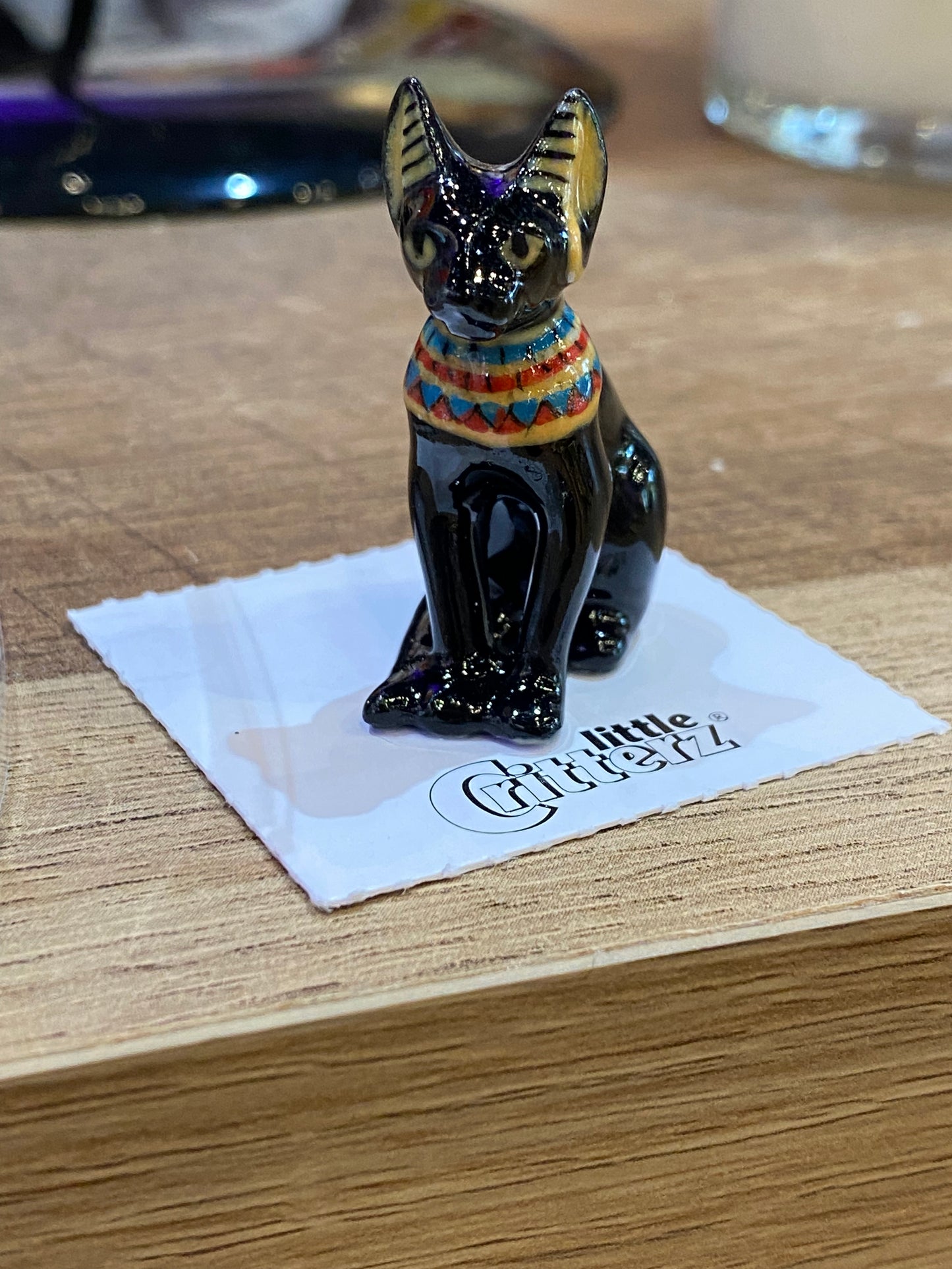 Bastet Egyptian Cat Porcelain Miniature - Healing Lotus Shop