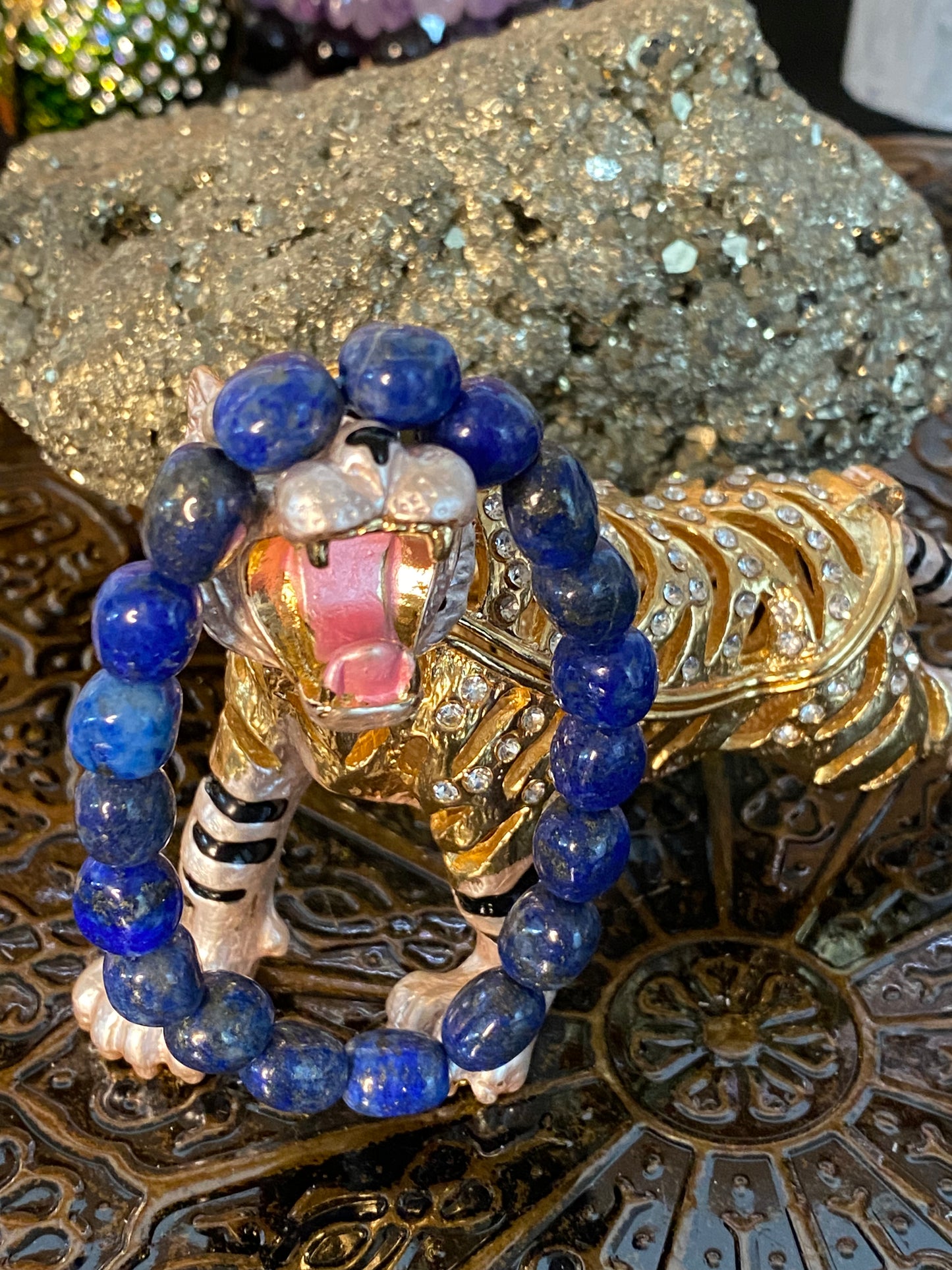 Lapis Lazuli Gemstone Beaded Bracelet