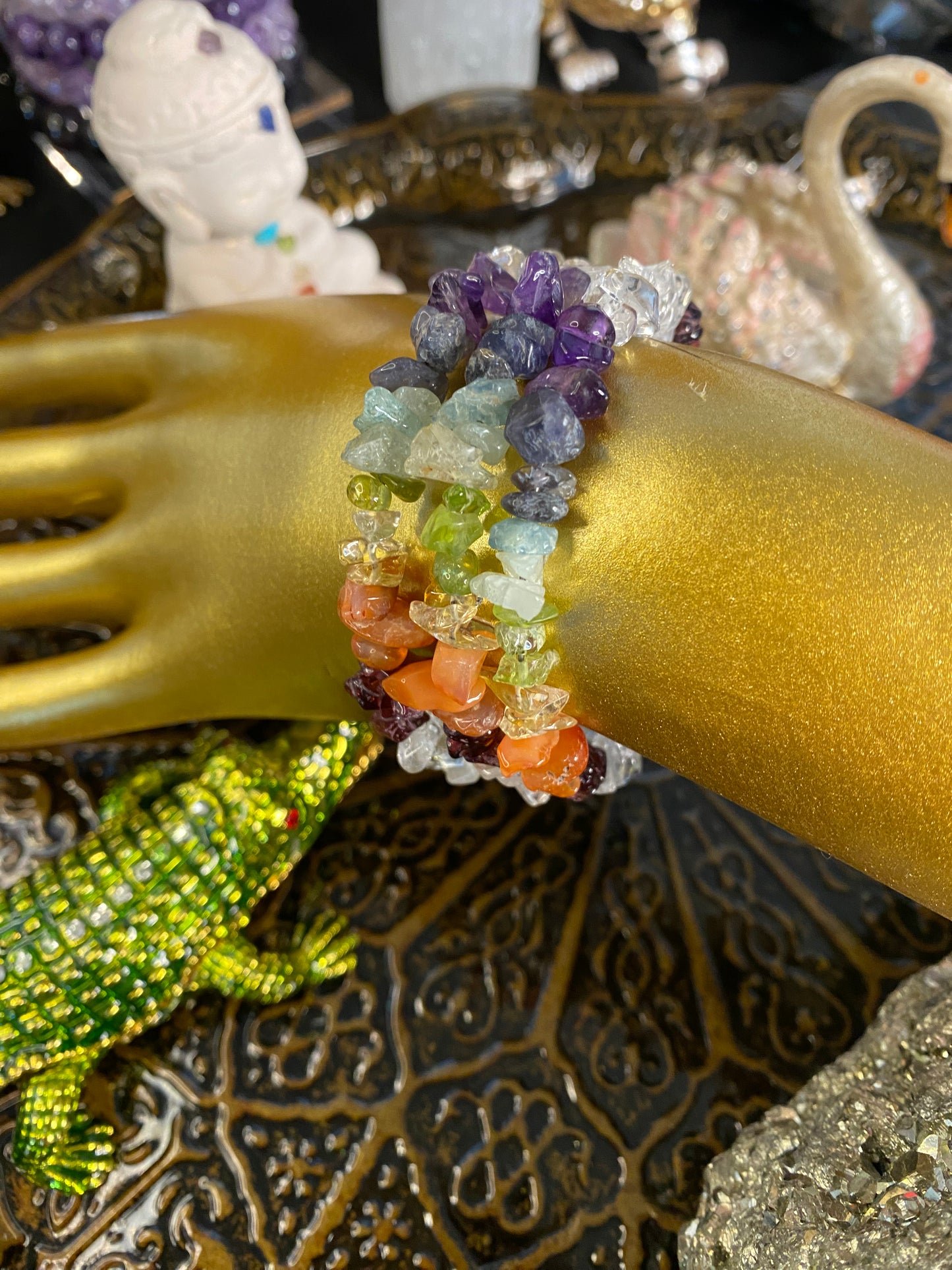 7 Chakra Quartz Elegant Cuff - Healing Lotus Shop