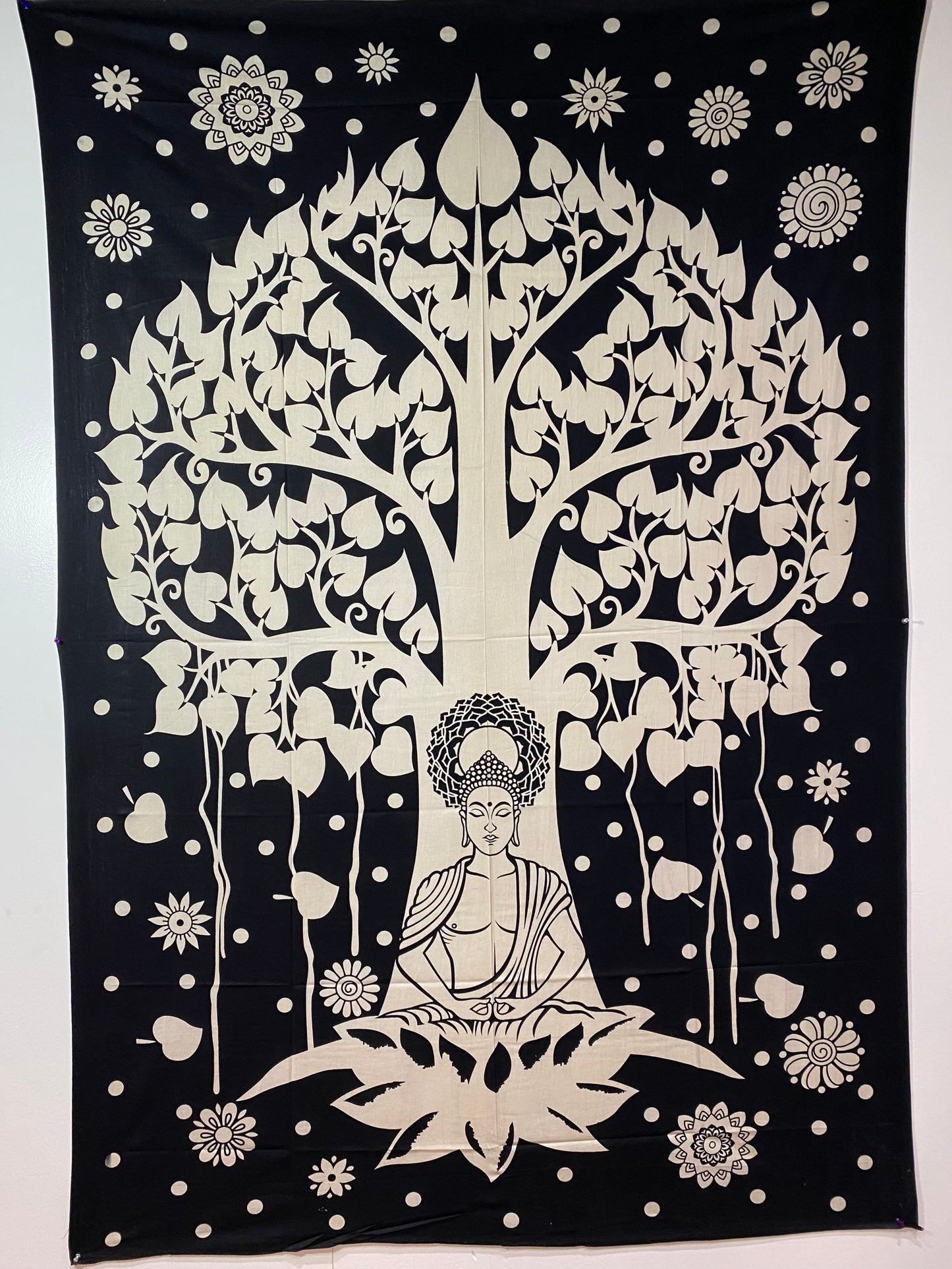 Buddha and Bodhi Tree Tapestry