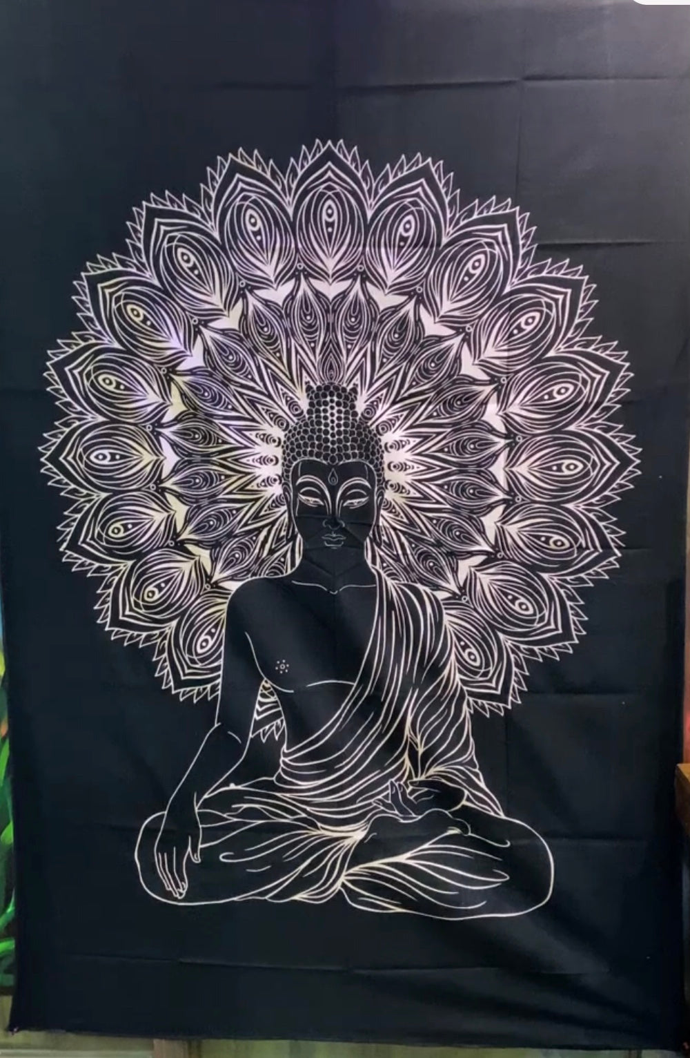 Buddha Meditation Mandala Tapestry