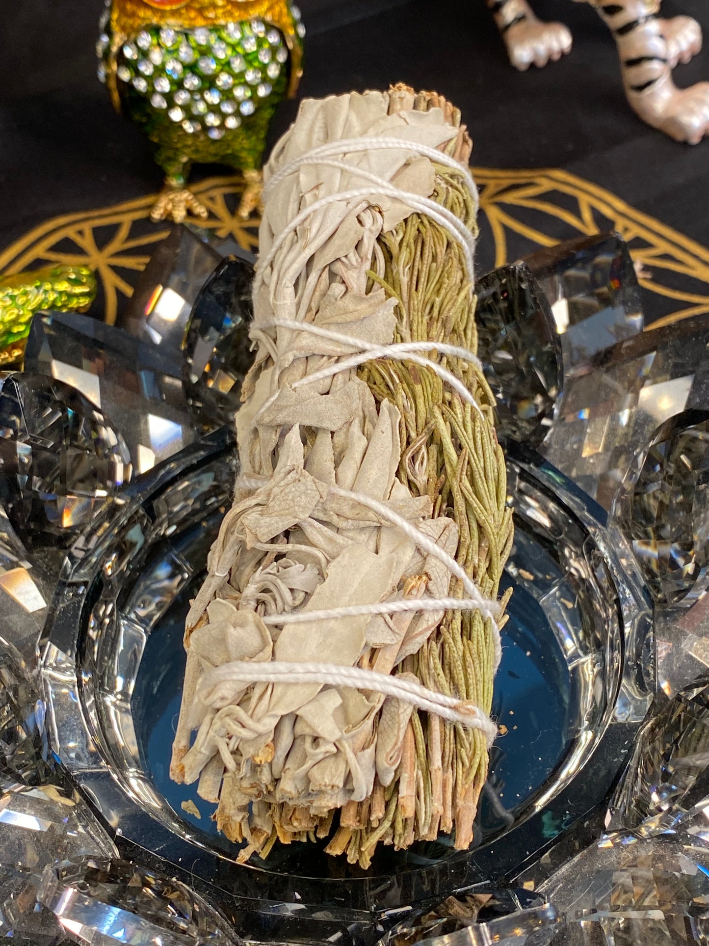 White Sage & Rosemary 4” Wand