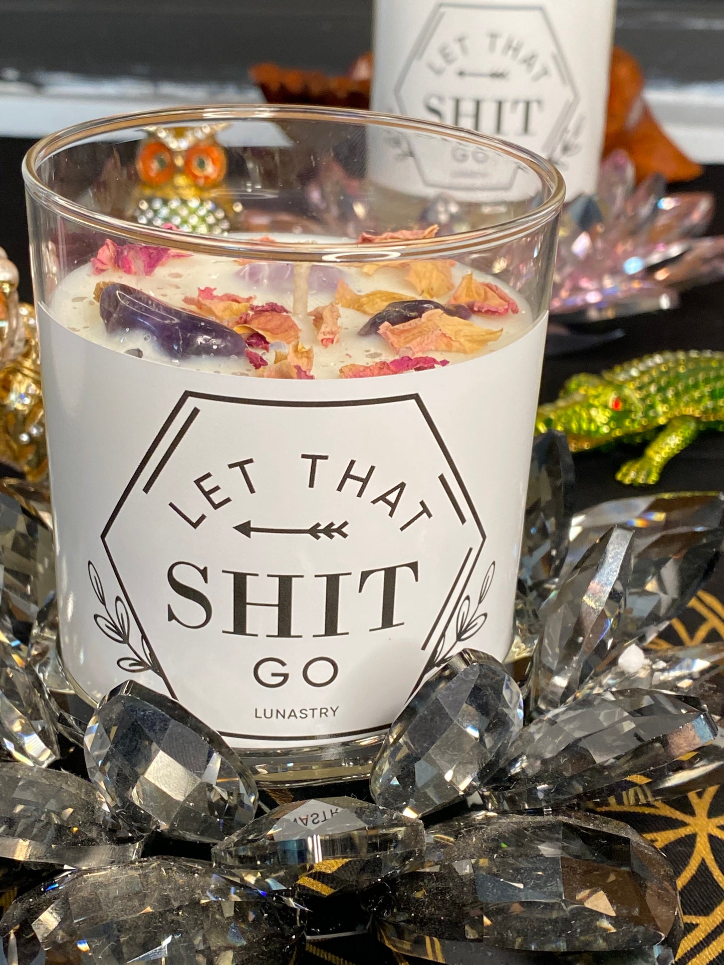 Let that sh!t go Crystal Candle by Lunastry