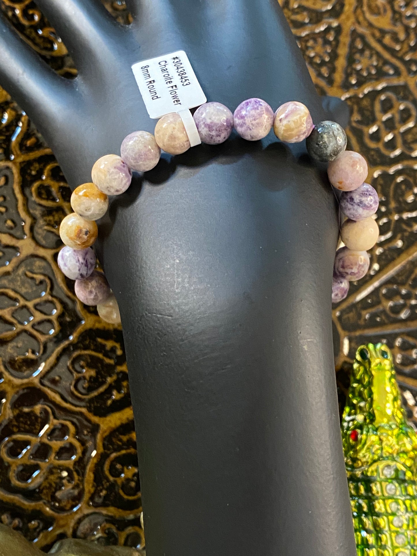 Charoite Flower Beaded String Bracelet