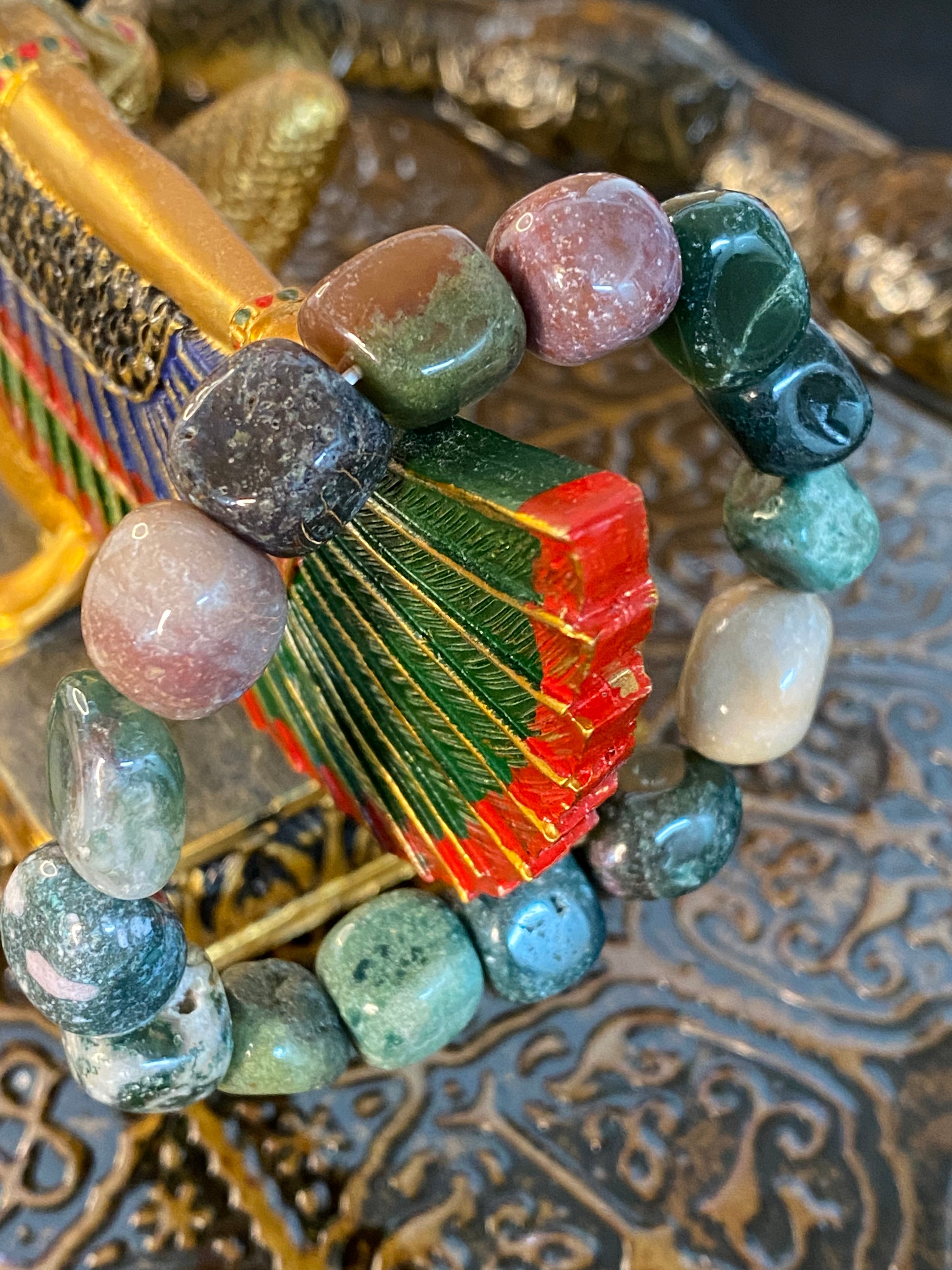 Bloodstone Tumbled Bracelet - Healing Lotus Shop