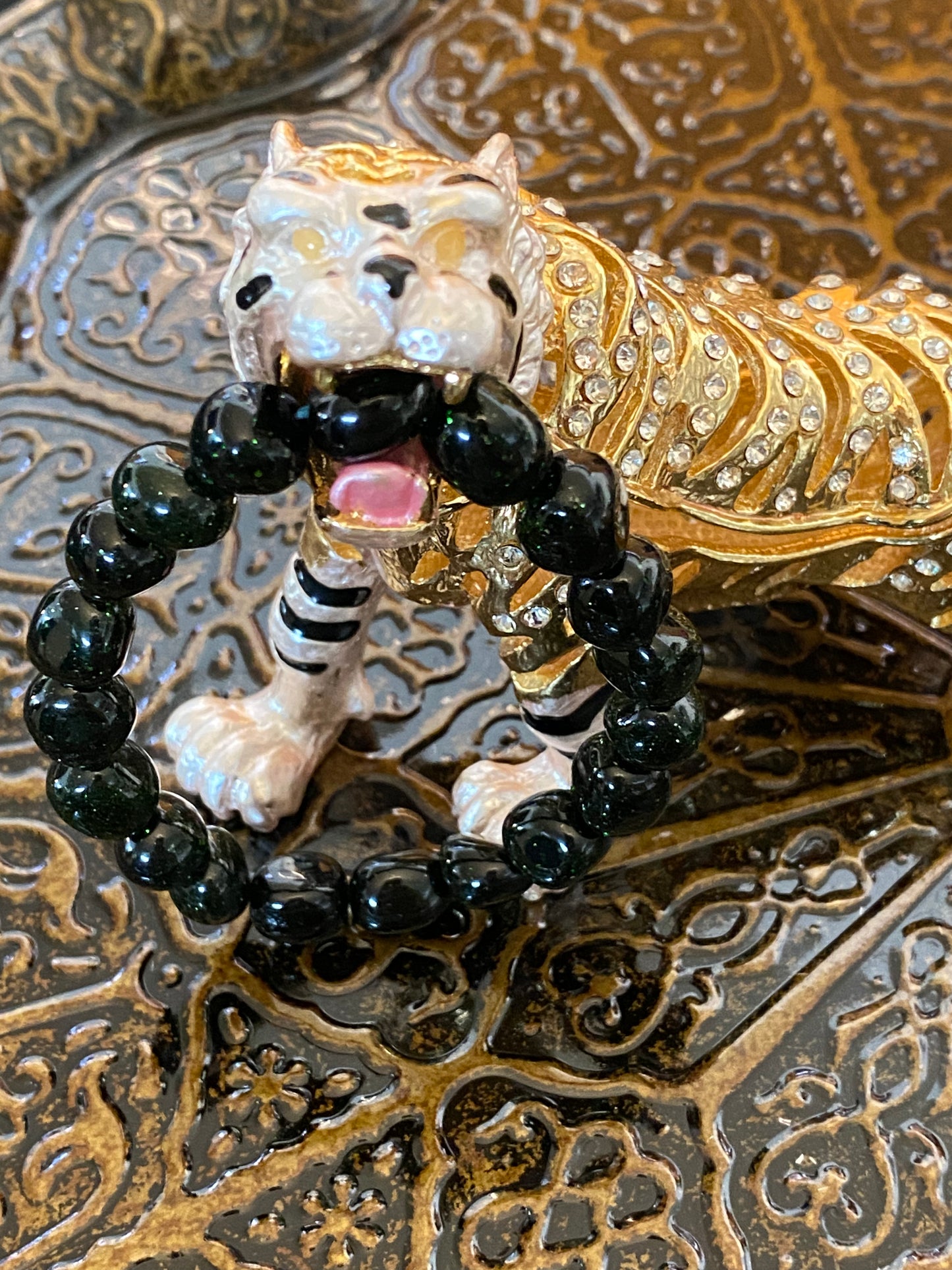 Green Goldstone Beaded String Bracelet