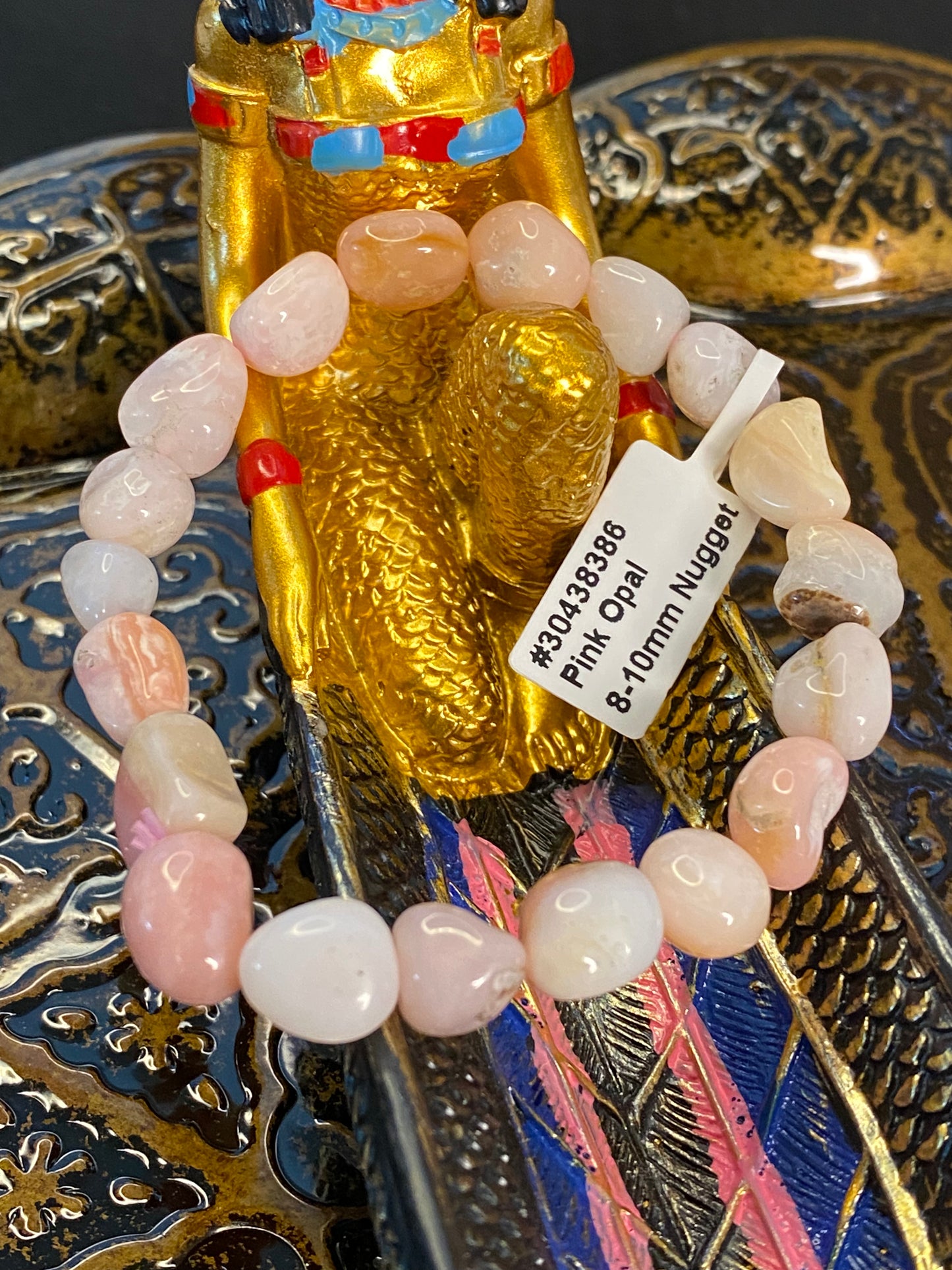 Pink Opal Nugget Sting Bracelet