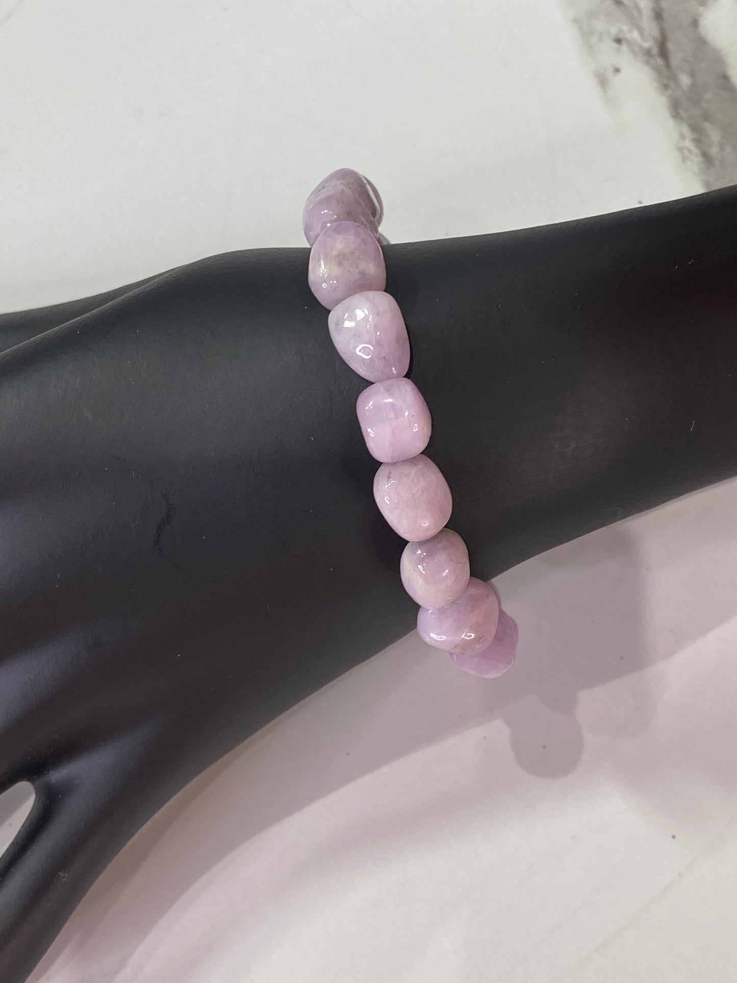 Kunzite Free Form Beaded string Bracelet