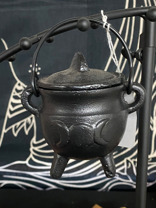 Cast Iron Triple Moon Cauldron