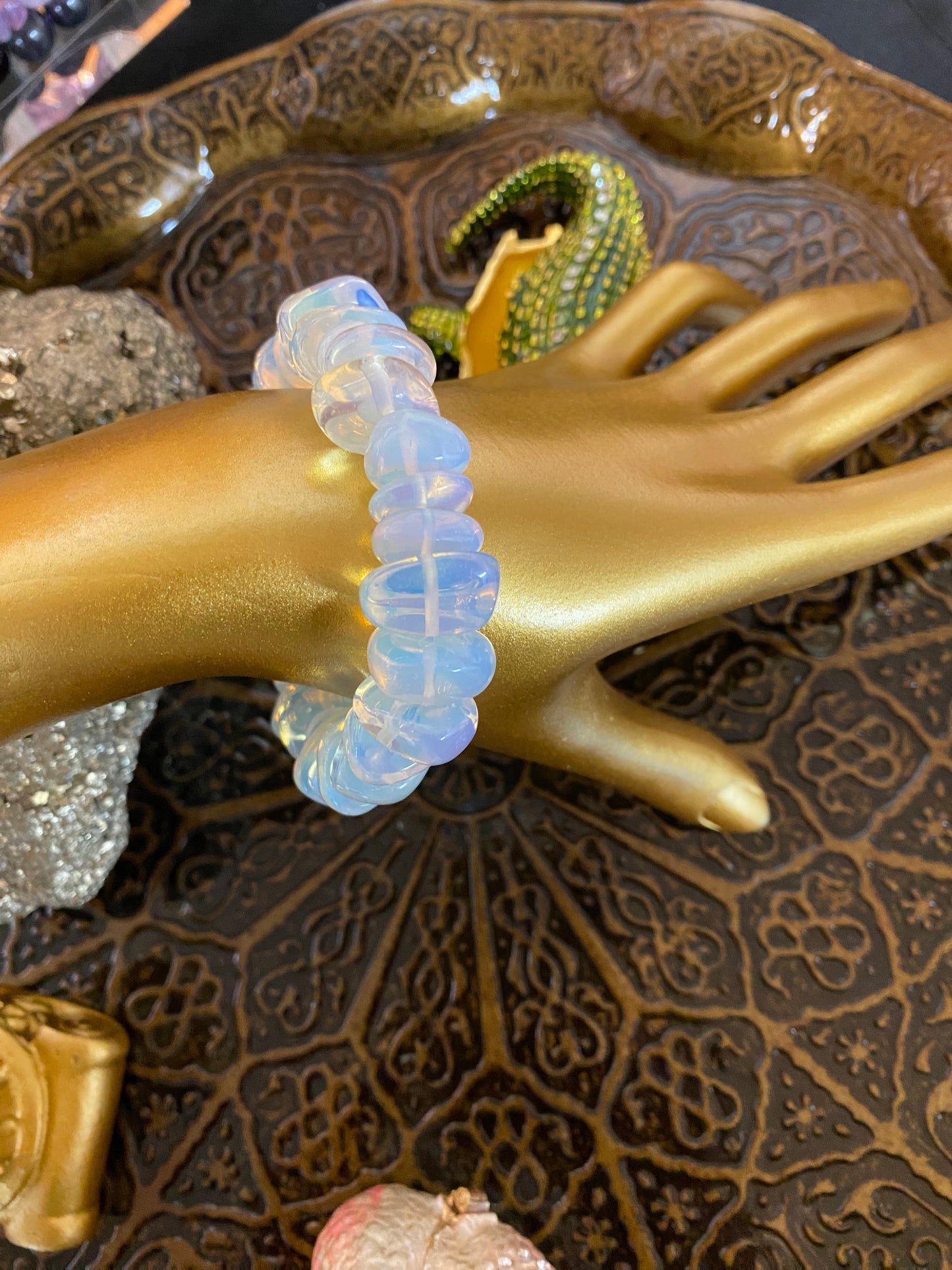 Opalite Tumbled Bead Bracelet