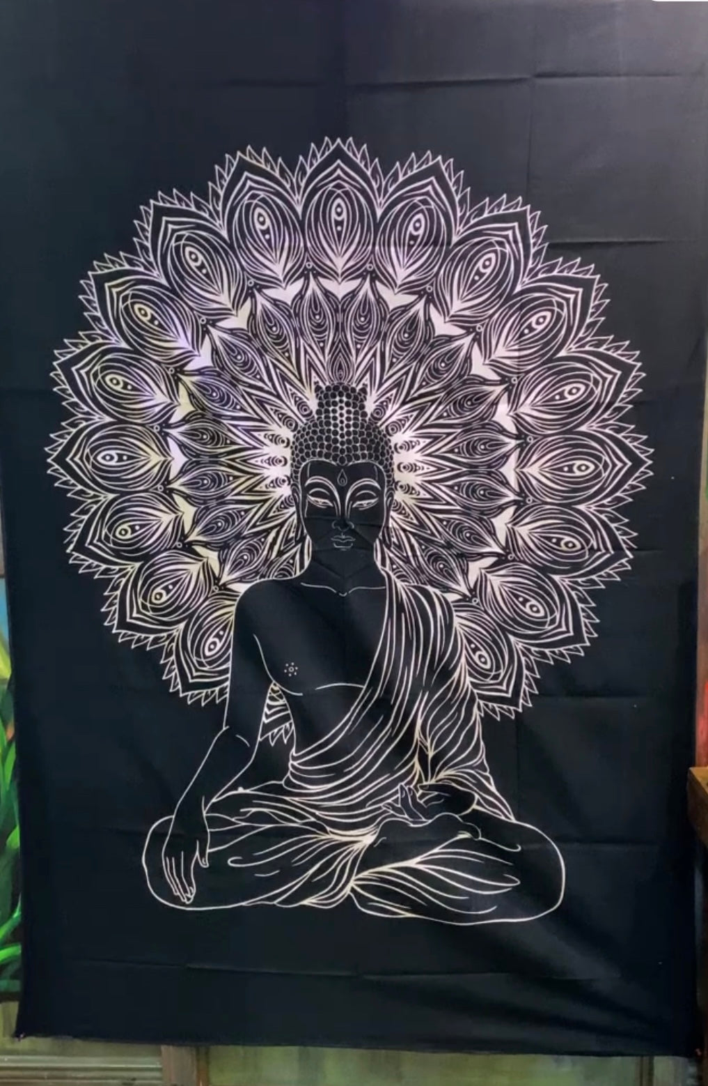 Buddha Meditation Mandala Tapestry