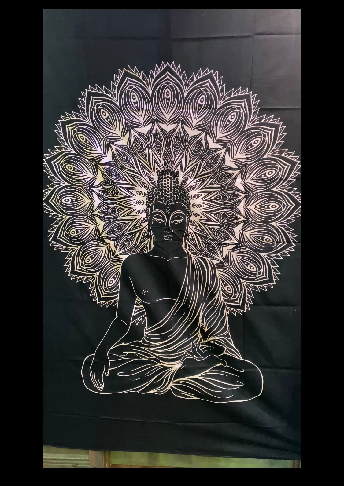 Buddha Meditation Mandala Tapestry