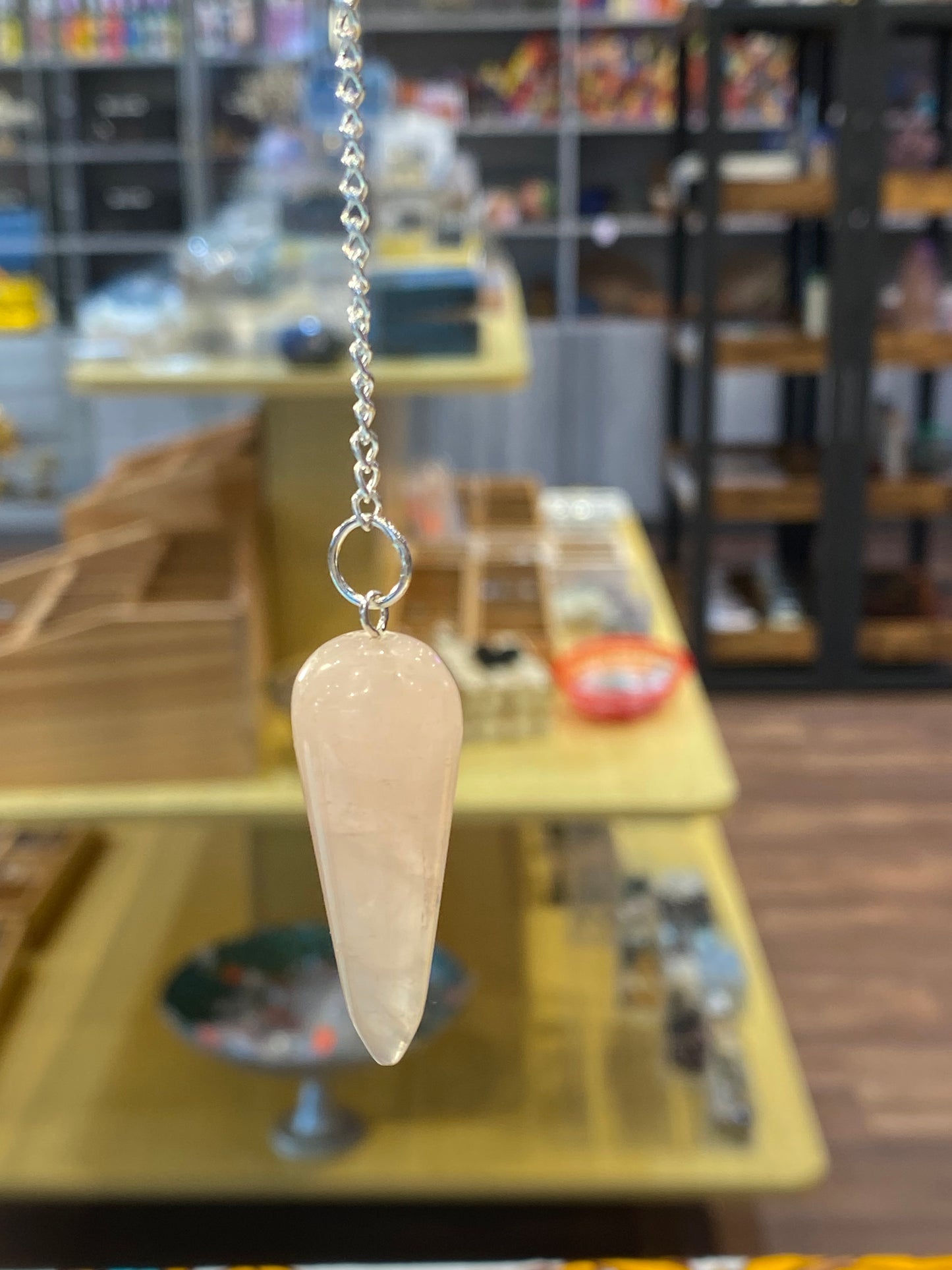 Rose Quartz Tear Drop Pendulum