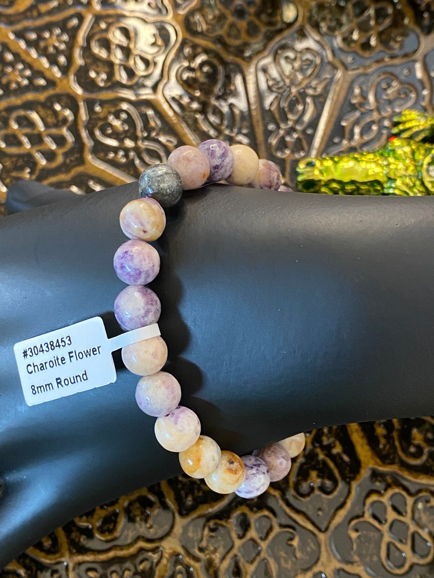 Charoite Flower Beaded String Bracelet