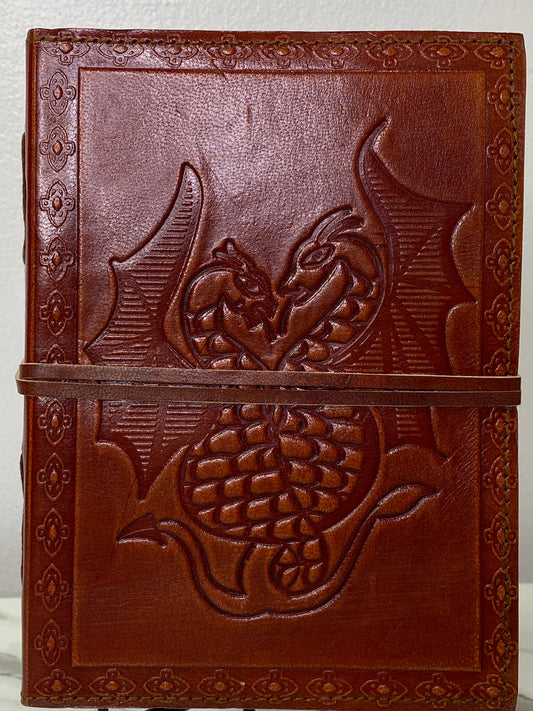 Dual Dragon Leather Paper Journal